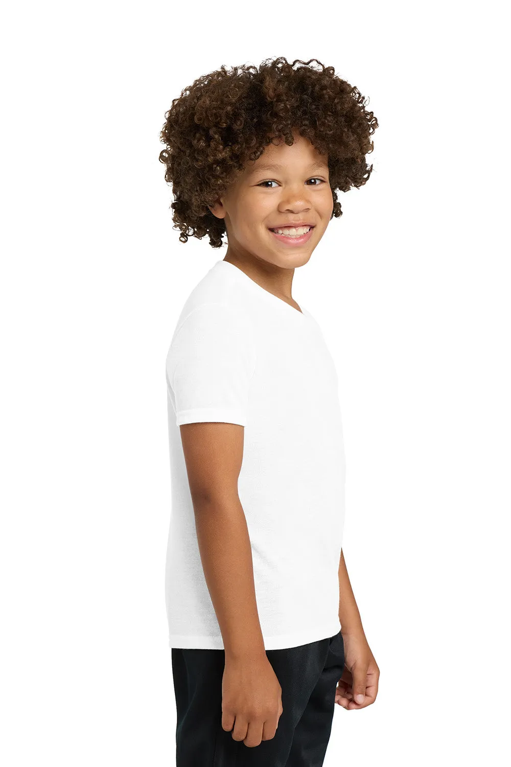 Gildan Youth Performance Jersey Feuchtigkeitstransportierendes Kurzarm-T-Shirt mit Rundhalsausschnitt - Weiß
