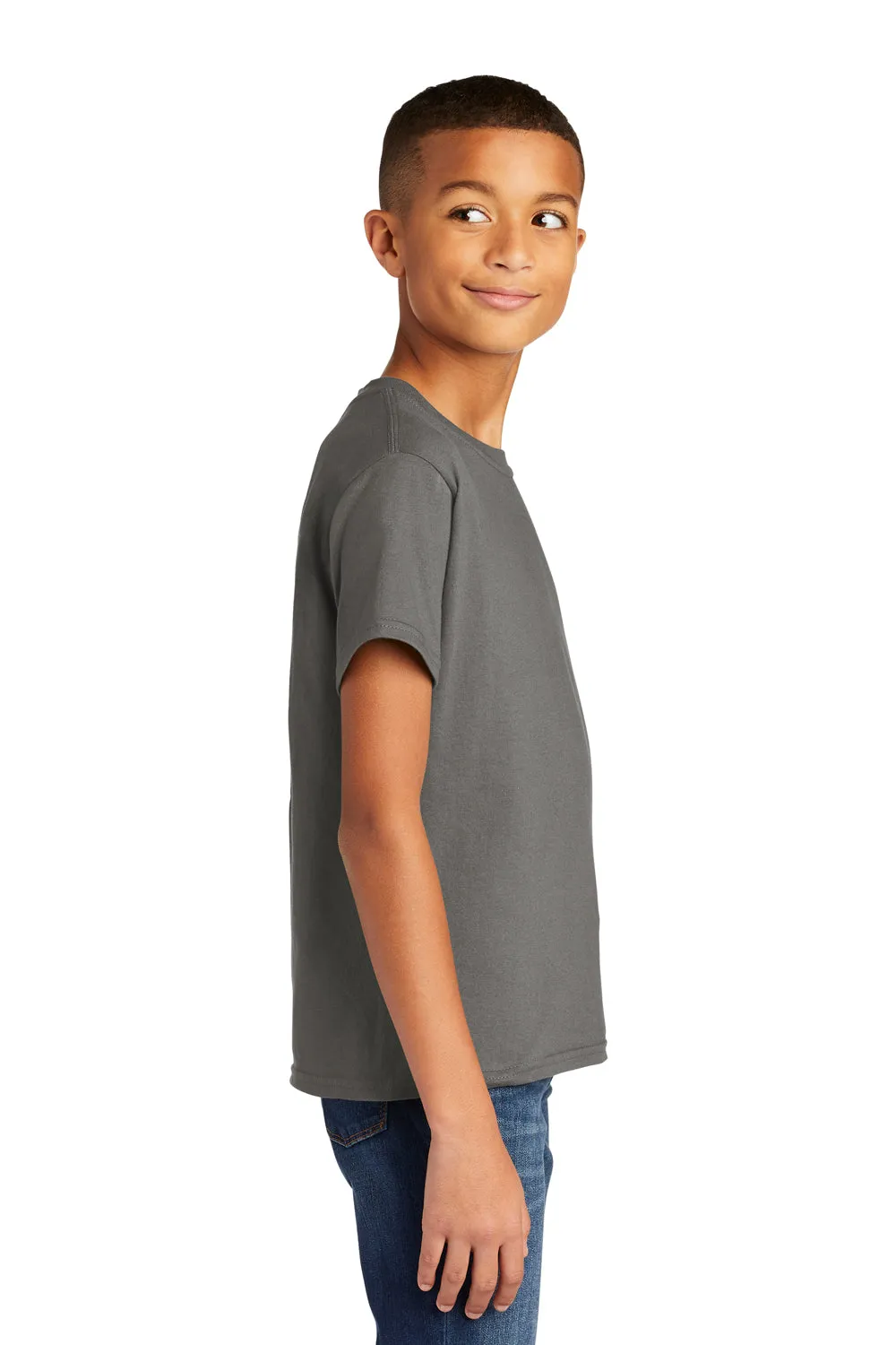 Gildan Youth Softstyle Kurzarm Rundhals T-Shirt - Anthrazitgrau