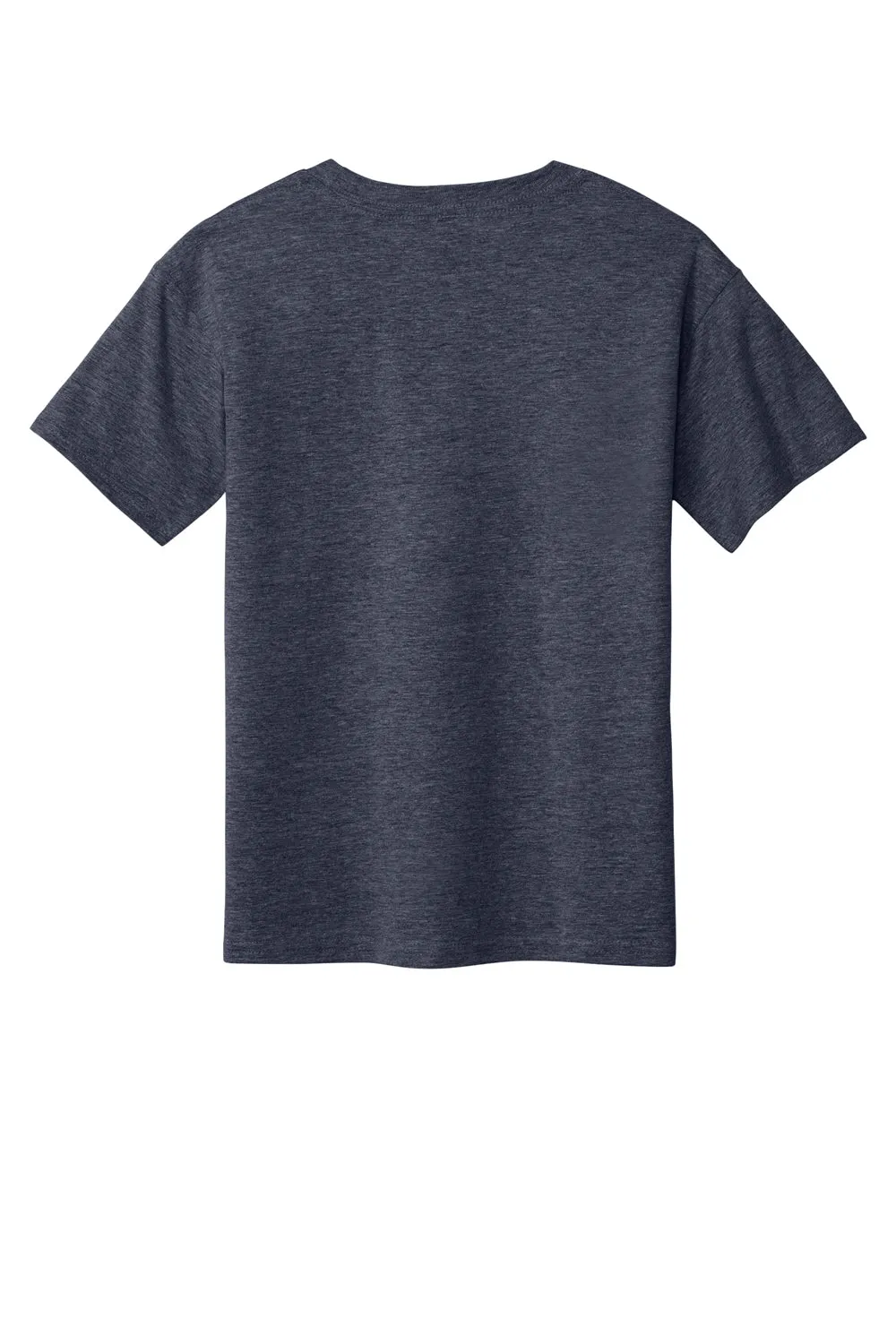 Gildan Youth Softstyle Kurzarm Rundhals T-Shirt - Meliertes Marineblau