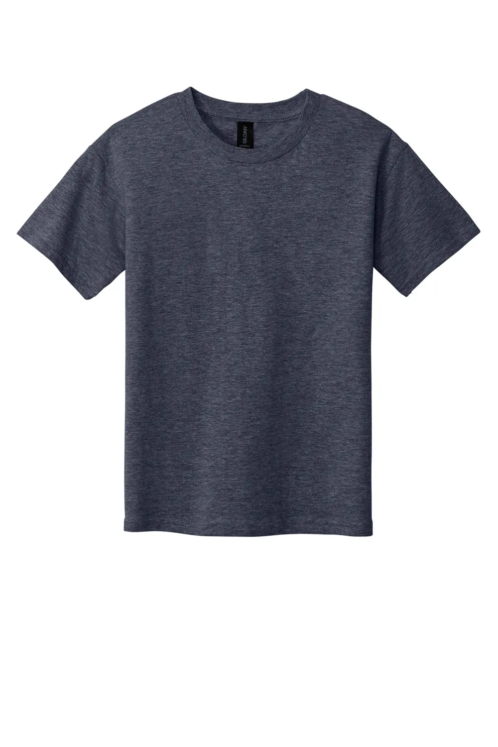 Gildan Youth Softstyle Kurzarm Rundhals T-Shirt - Meliertes Marineblau