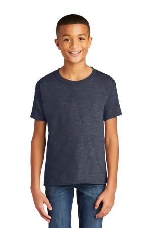 Gildan Youth Softstyle Kurzarm Rundhals T-Shirt - Meliertes Marineblau