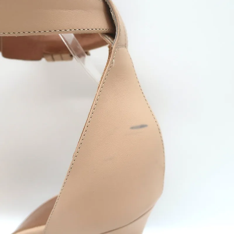 Givenchy Nadia Riemchensandalen Nude Leder Größe 41 Zehenfreie Absatzschuhe