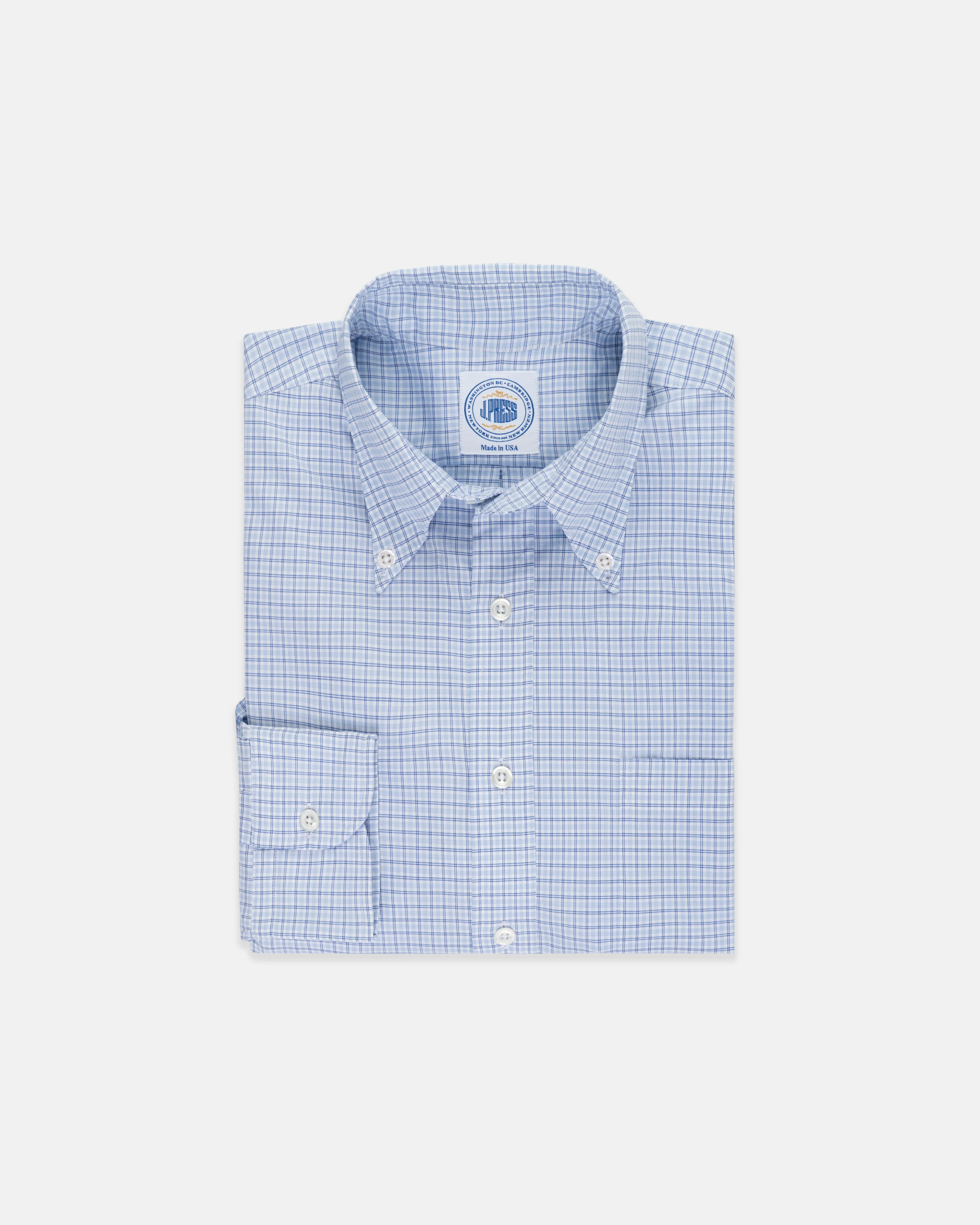GOLD LABEL HEMD - BLAU MULTI TATTERSALL