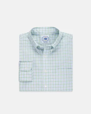 GOLD LABEL HEMD - BLAU/GRÜN KARO