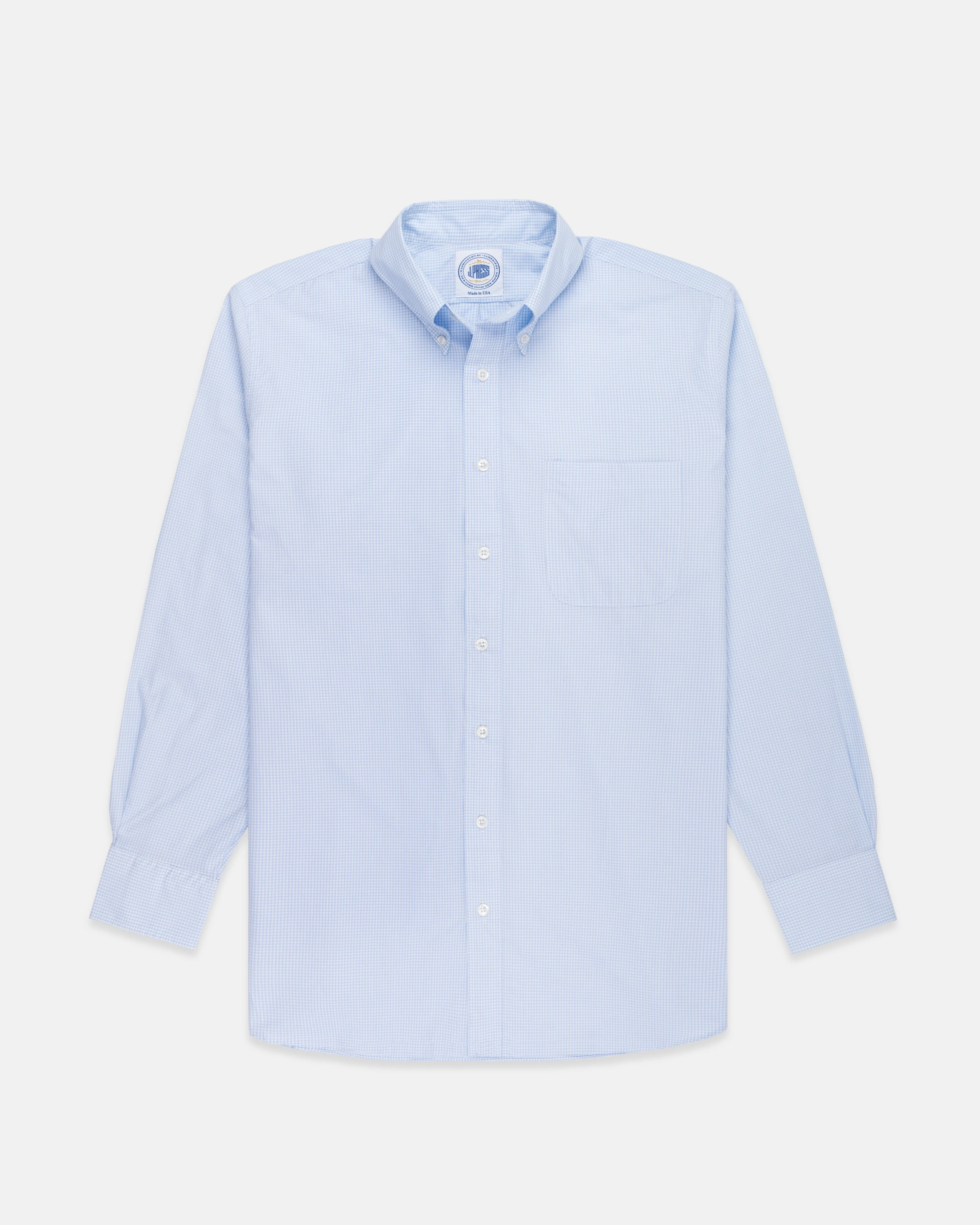 GOLD LABEL HEMD - HELLBLAU KARIERT