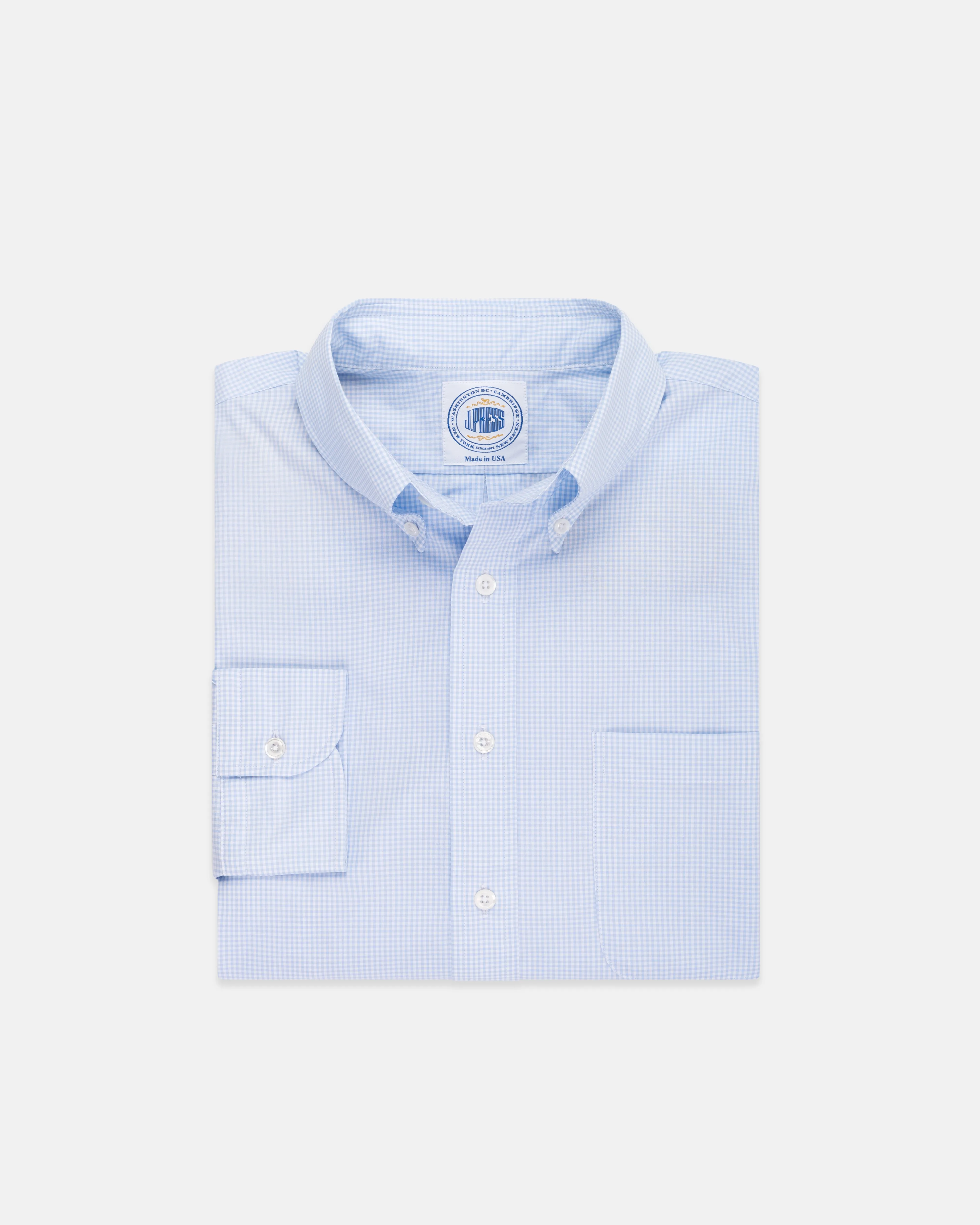 GOLD LABEL HEMD - HELLBLAU KARIERT
