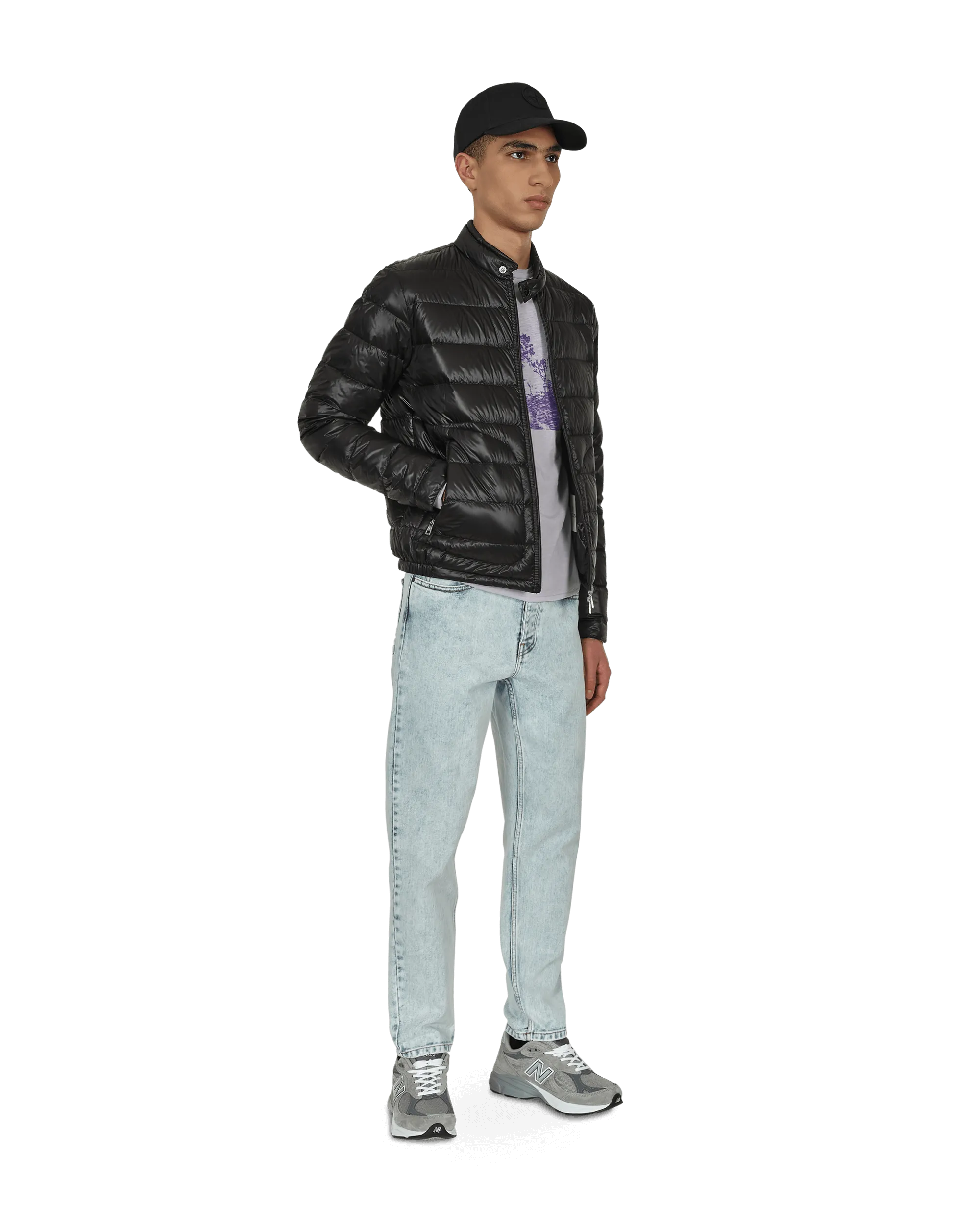 Grafik-Langarmshirt Lila