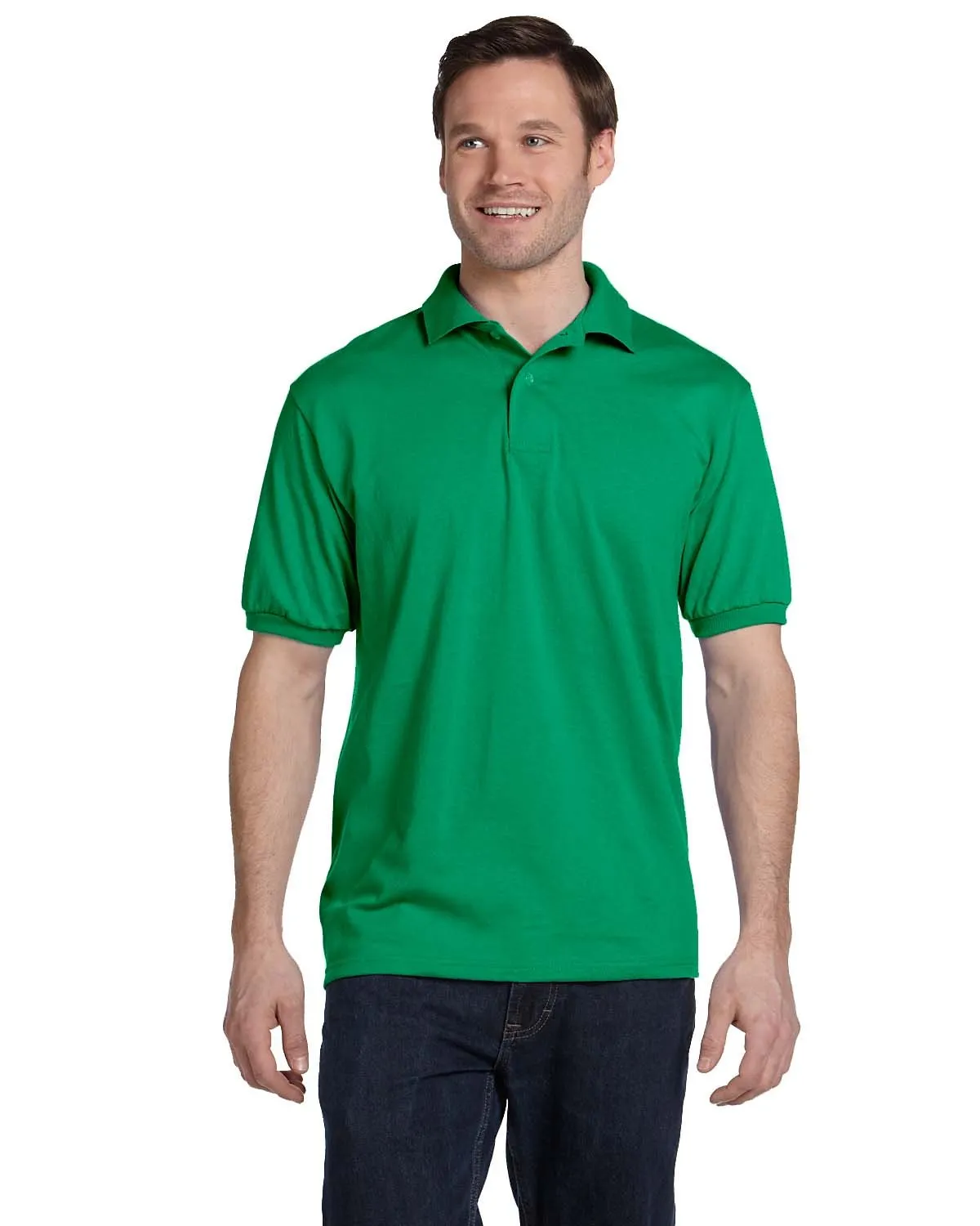 Hanes 054 Adult 50/50 EcoSmart Jersey-Strick-Polo