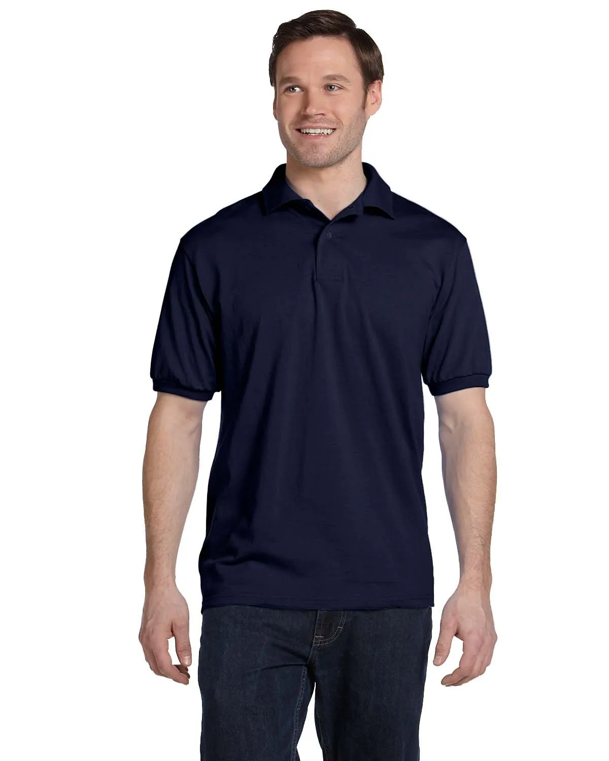Hanes 054 Adult 50/50 EcoSmart Jersey-Strick-Polo