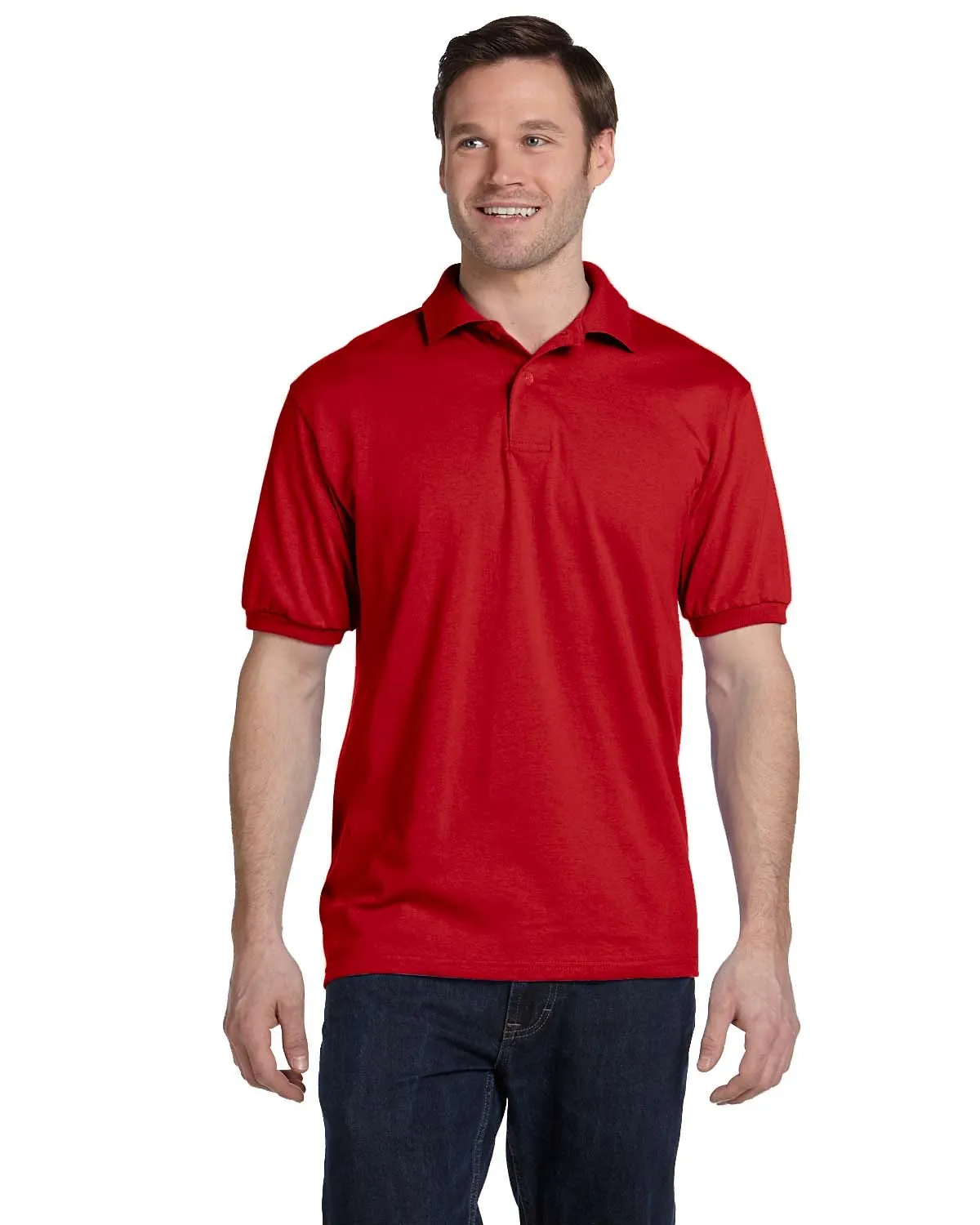 Hanes 054 Adult 50/50 EcoSmart Jersey-Strick-Polo