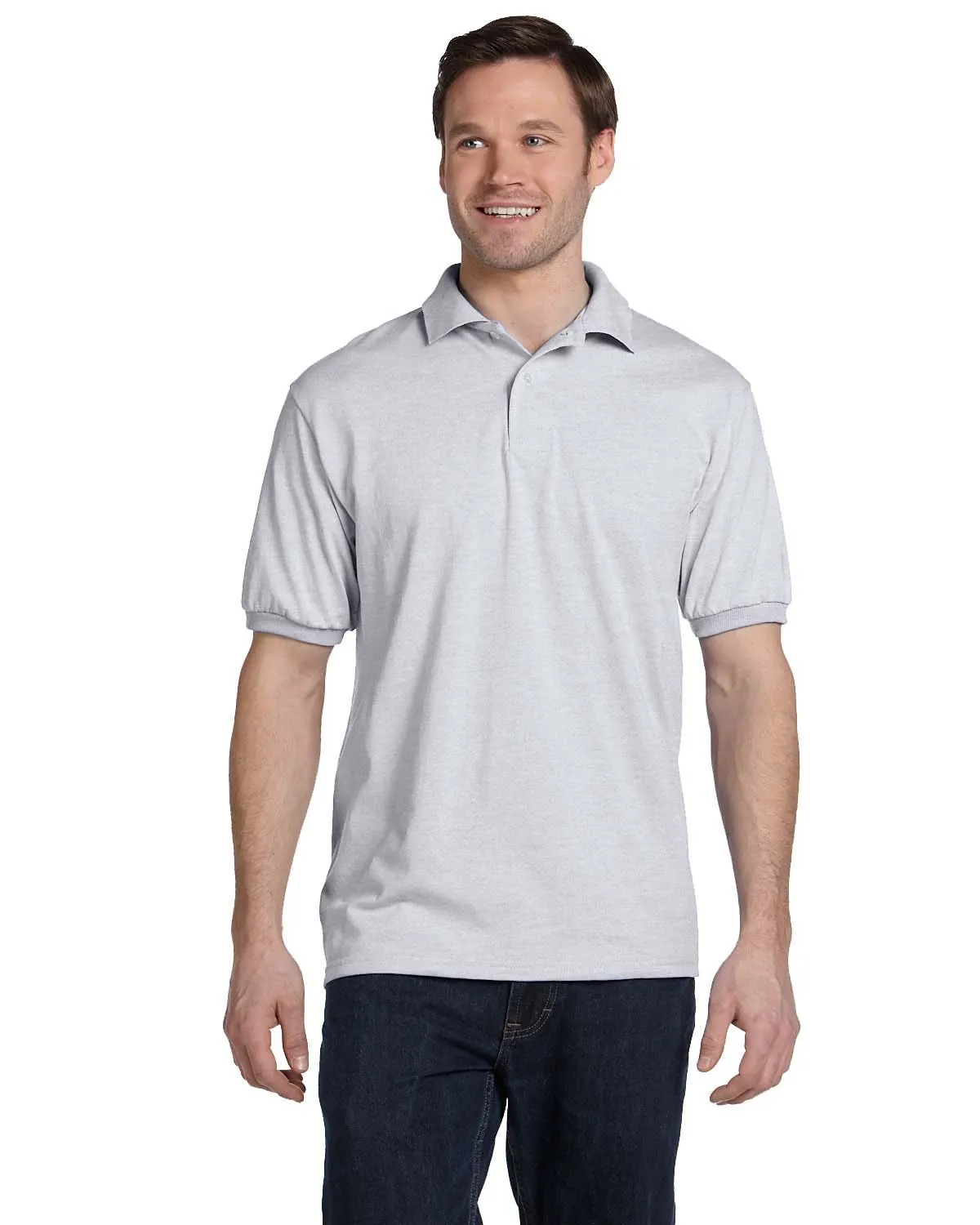 Hanes 054 Adult 50/50 EcoSmart Jersey-Strick-Polo
