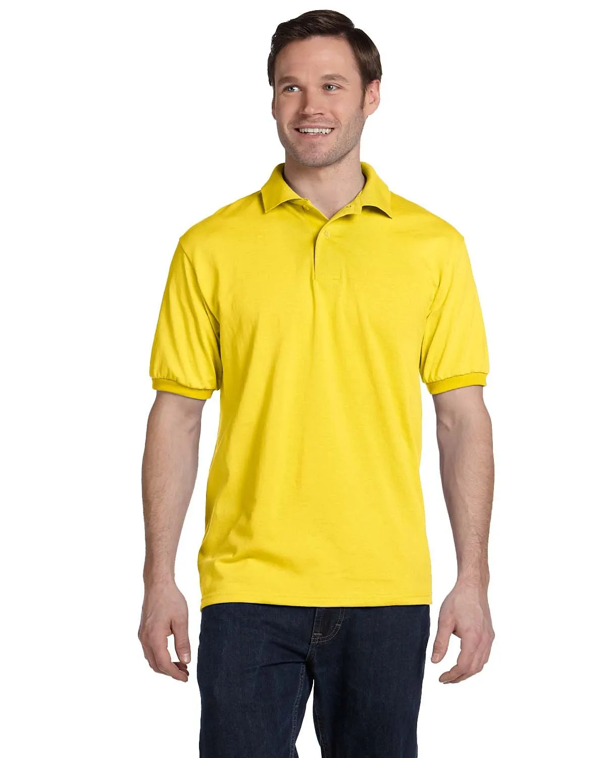 Hanes 054 Adult 50/50 EcoSmart Jersey-Strick-Polo