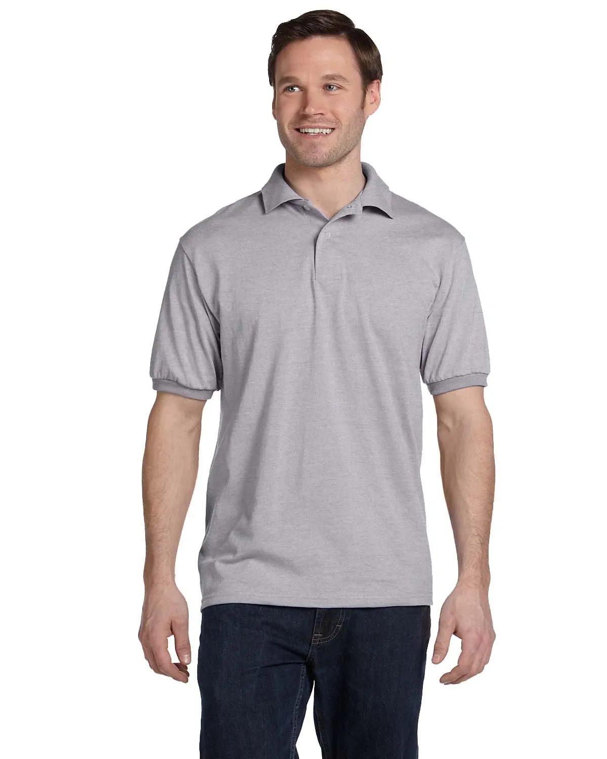 Hanes 054 Adult 50/50 EcoSmart Jersey-Strick-Polo