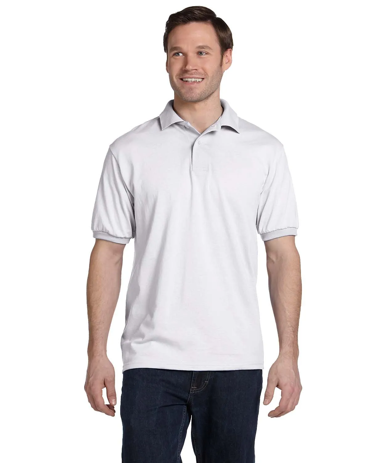 Hanes 054 Adult 50/50 EcoSmart Jersey-Strick-Polo
