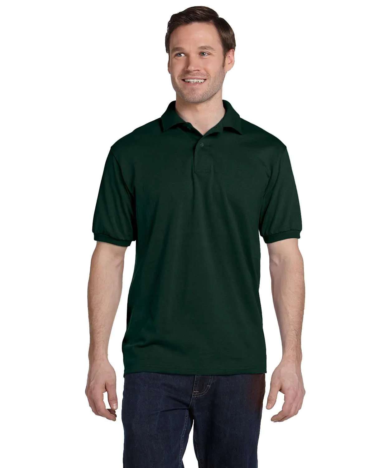 Hanes 054 Adult 50/50 EcoSmart Jersey-Strick-Polo