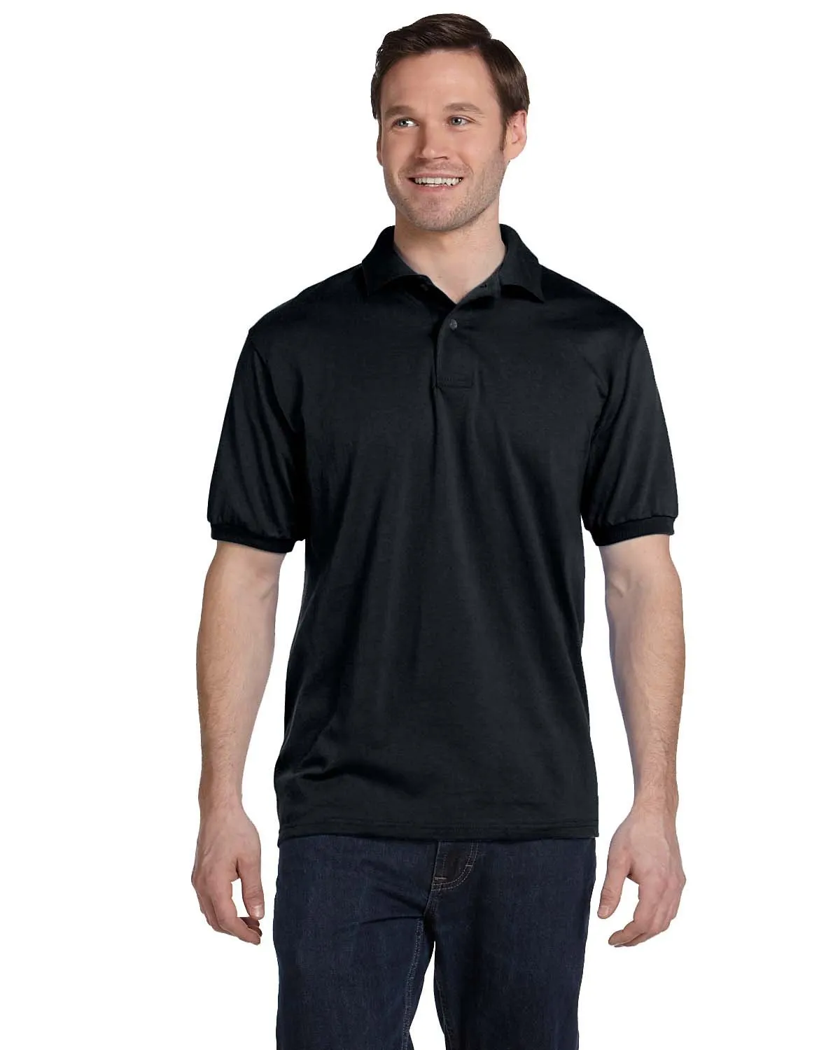 Hanes 054 Adult 50/50 EcoSmart Jersey-Strick-Polo