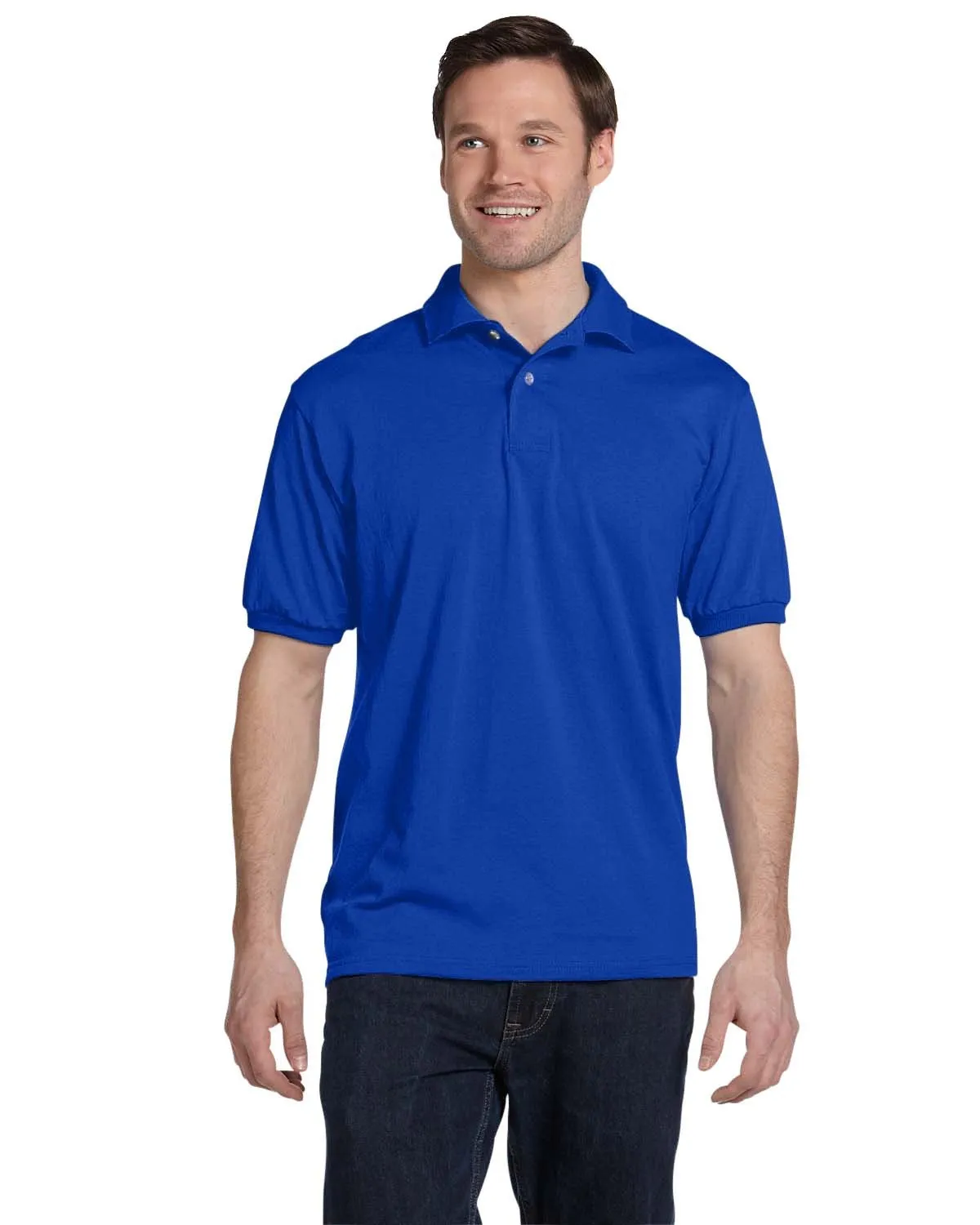 Hanes 054 Adult 50/50 EcoSmart Jersey-Strick-Polo
