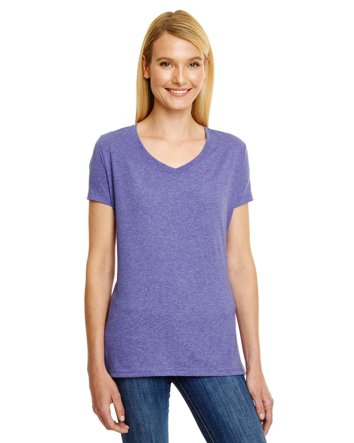 Hanes 42VT Damen X-Temp Triblend V-Ausschnitt T-Shirt