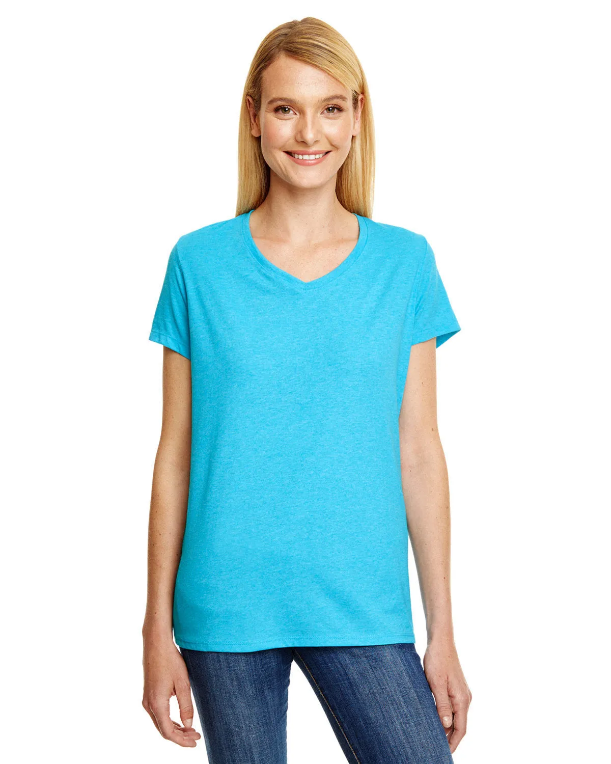 Hanes 42VT Damen X-Temp Triblend V-Ausschnitt T-Shirt