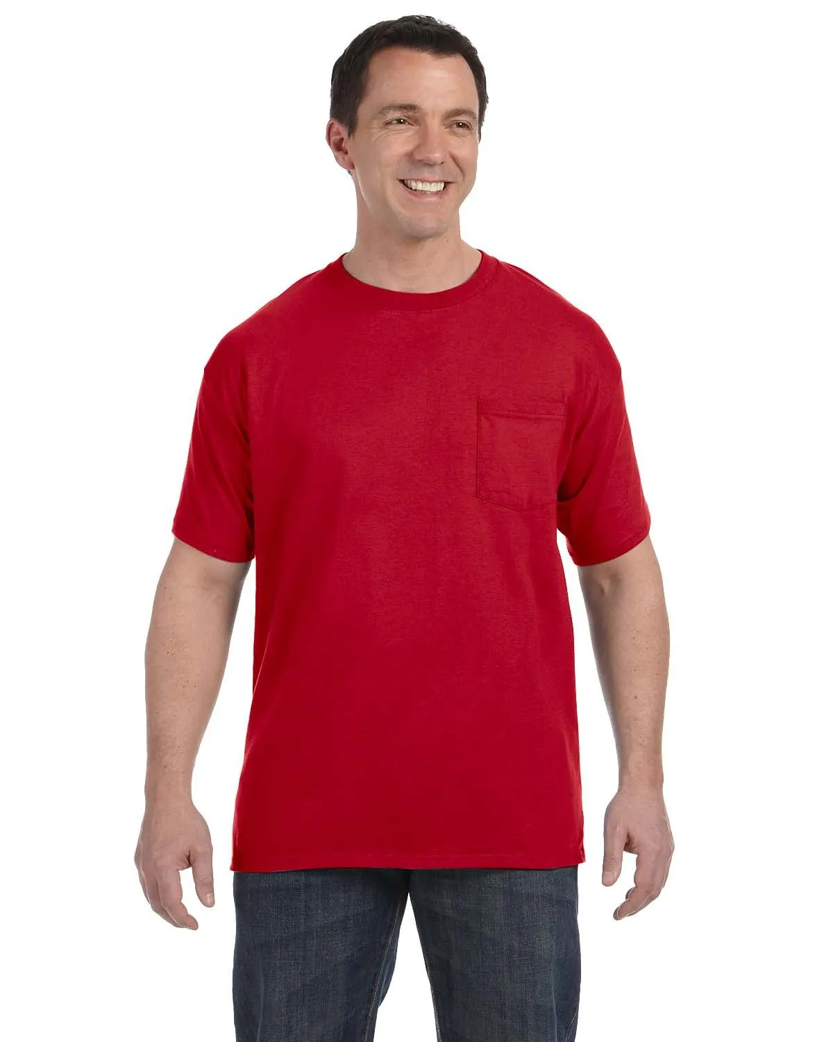 Hanes H5590 Herren Authentic-T T-Shirt mit Brusttasche