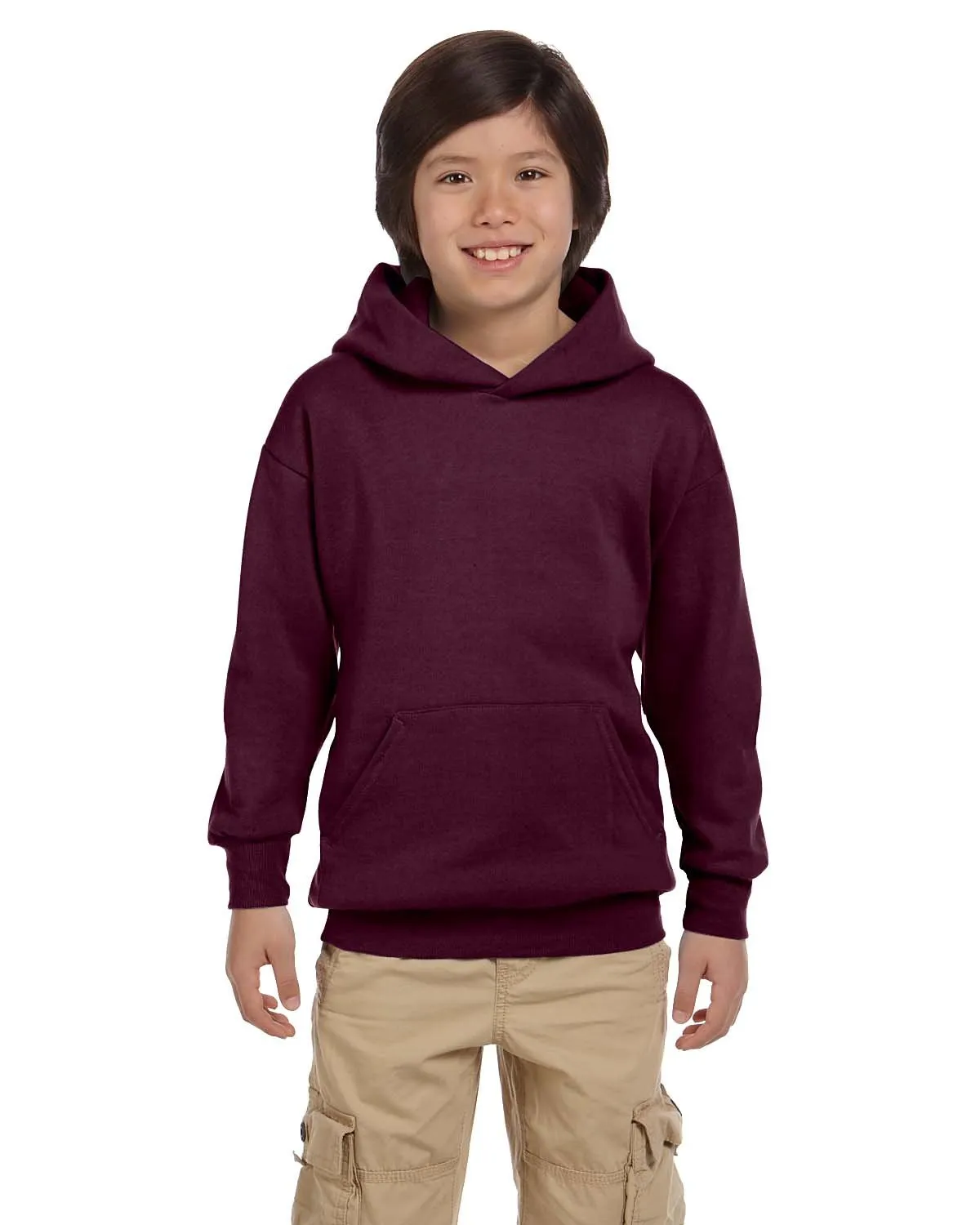 Hanes P473 Jugend EcoSmart 50/50 Pullover Hoodie mit Kapuze