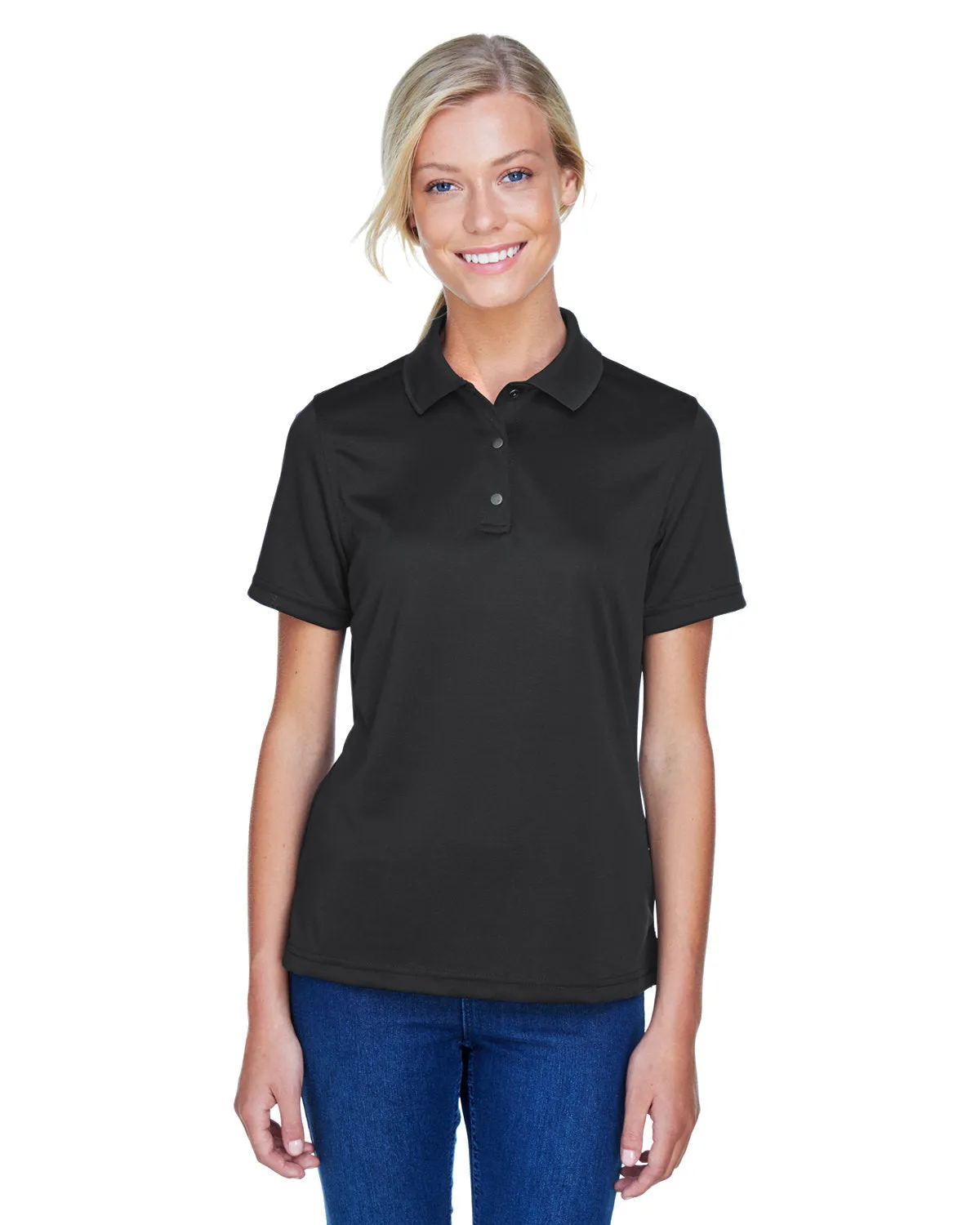 Harriton M345W Damen Advantage Snag Protection Plus IL Knopfleisten-Polo