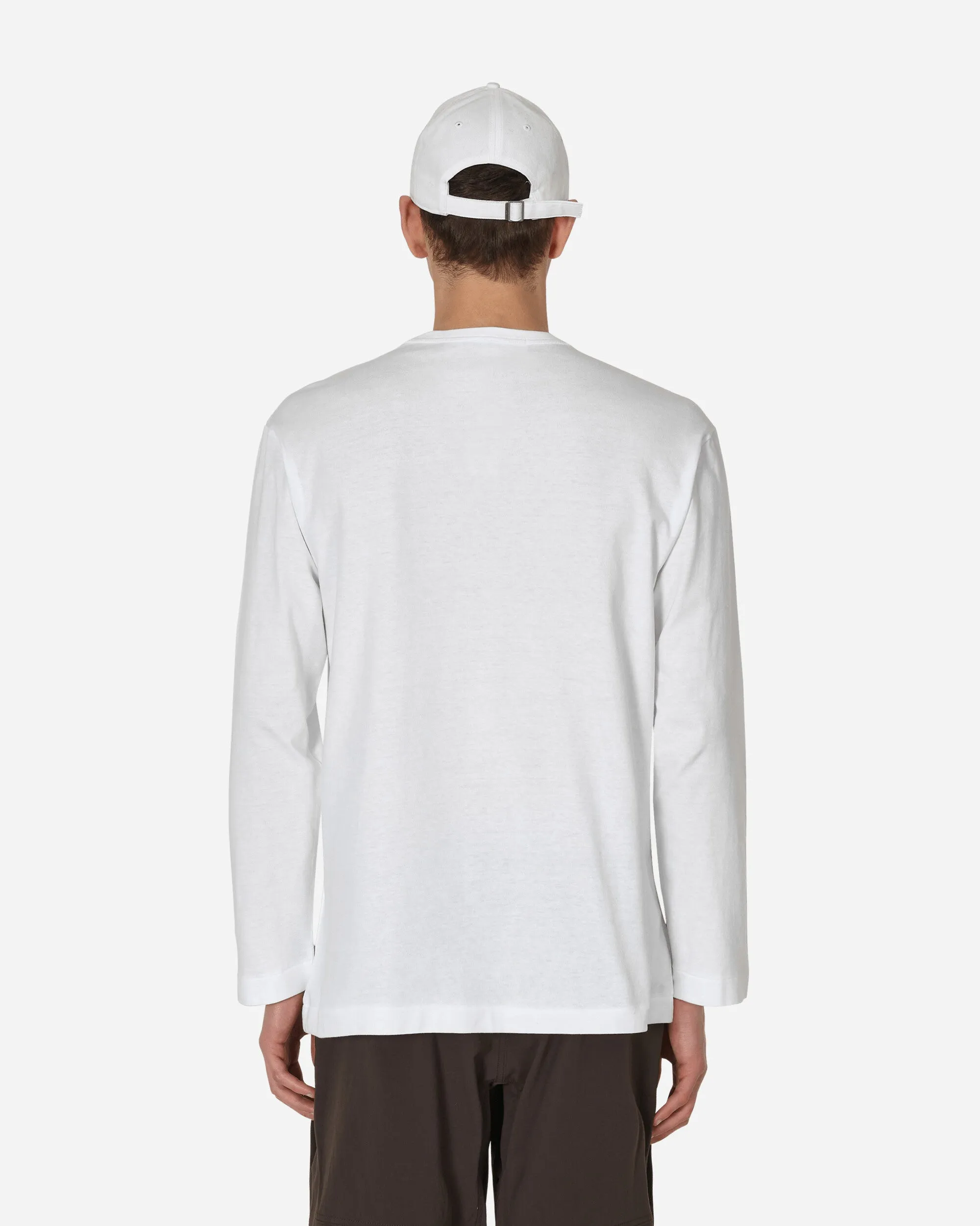 Herz-Langarm-T-Shirt Weiß