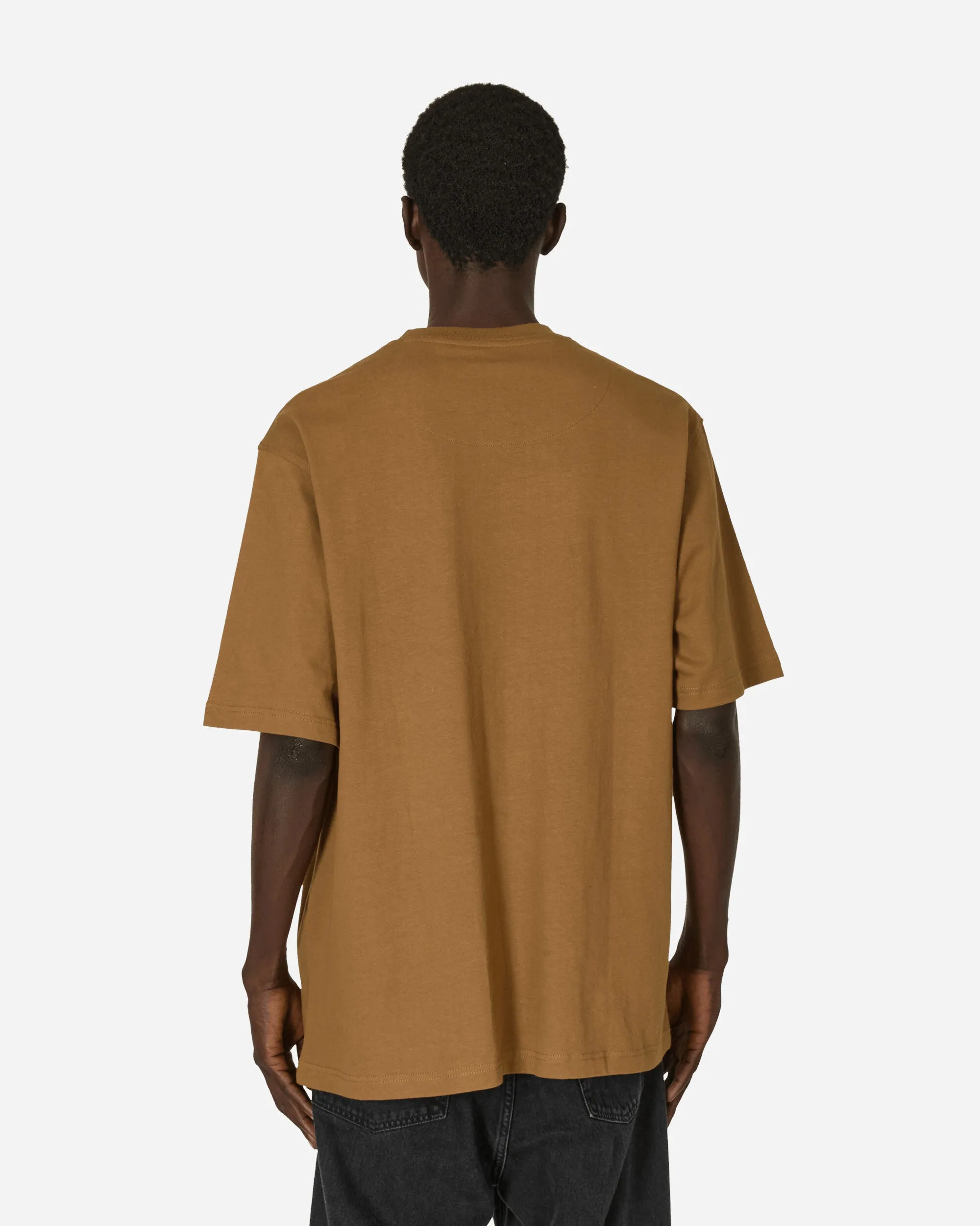 Robustes Klassisches Etikett T-Shirt mit Tasche in Kojotenbraun