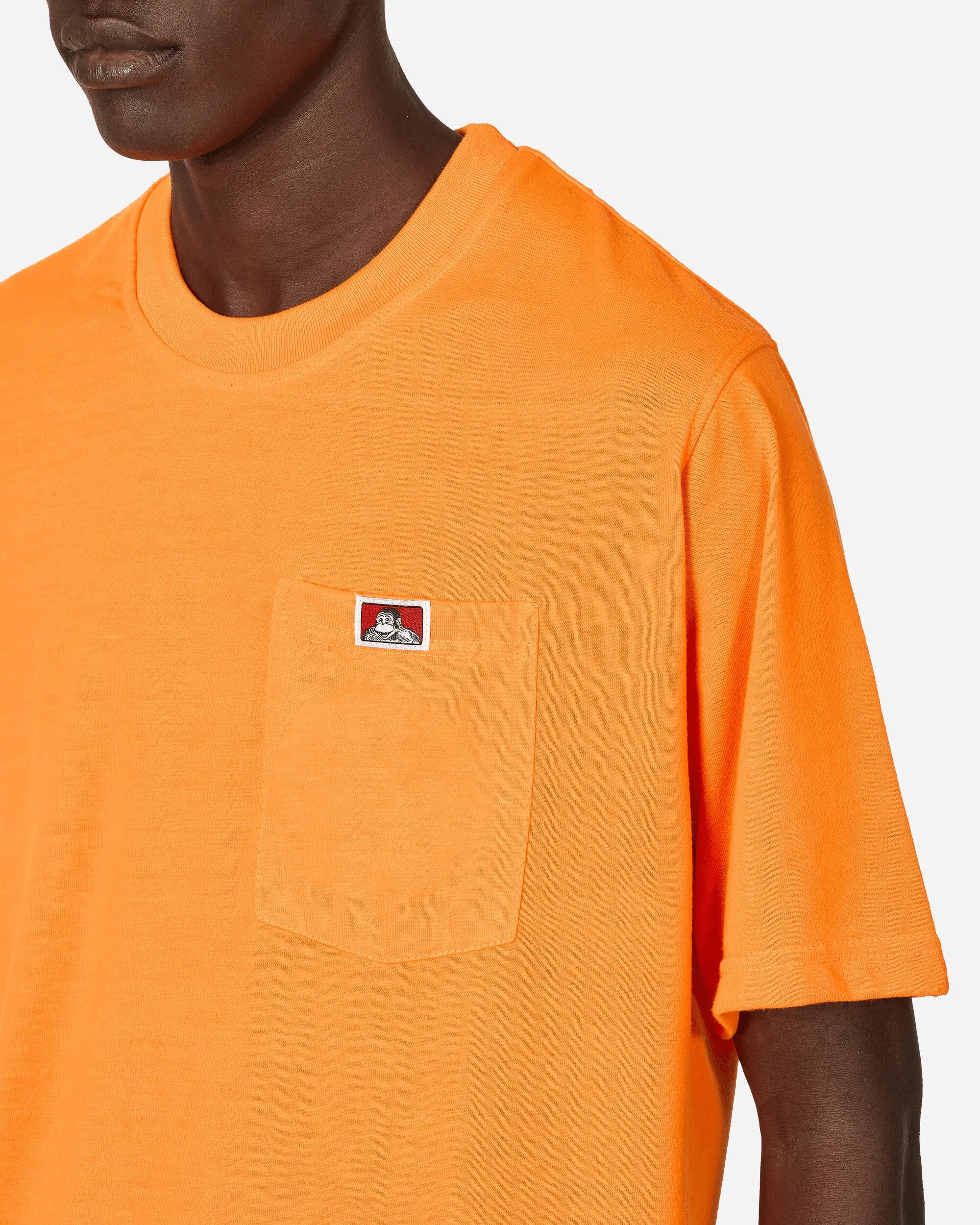 Schweres Classic Label Pocket T-Shirt in Orange