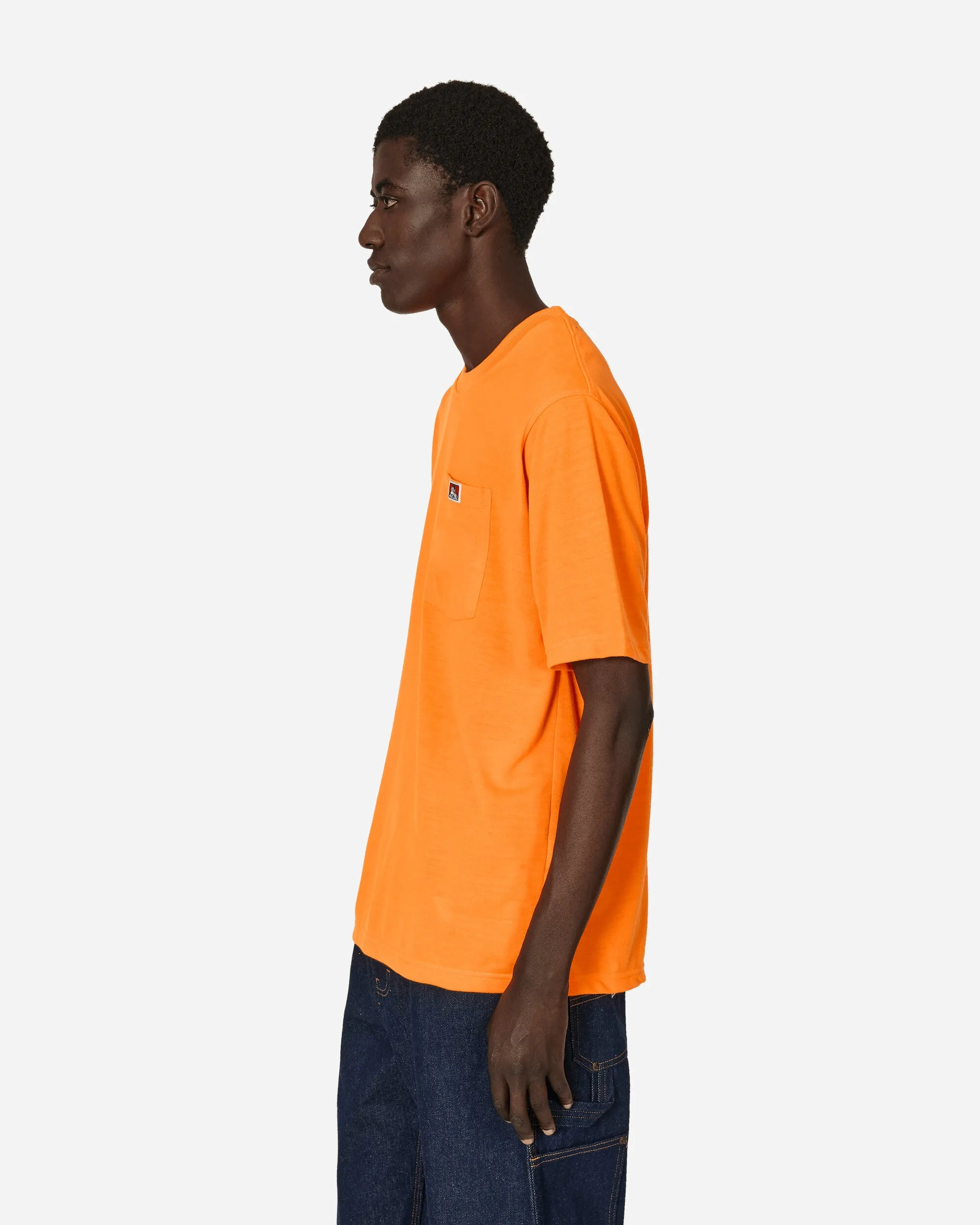 Schweres Classic Label Pocket T-Shirt in Orange