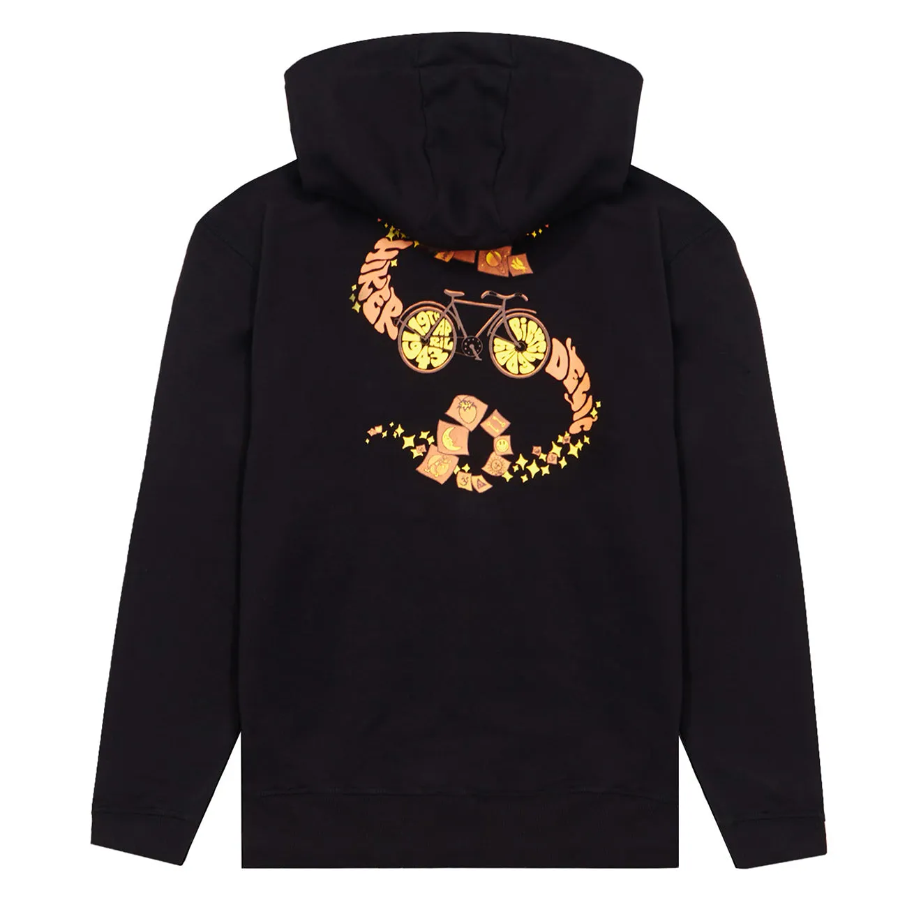 Hikerdelic Fahrrad-Tag Hoodie Schwarz