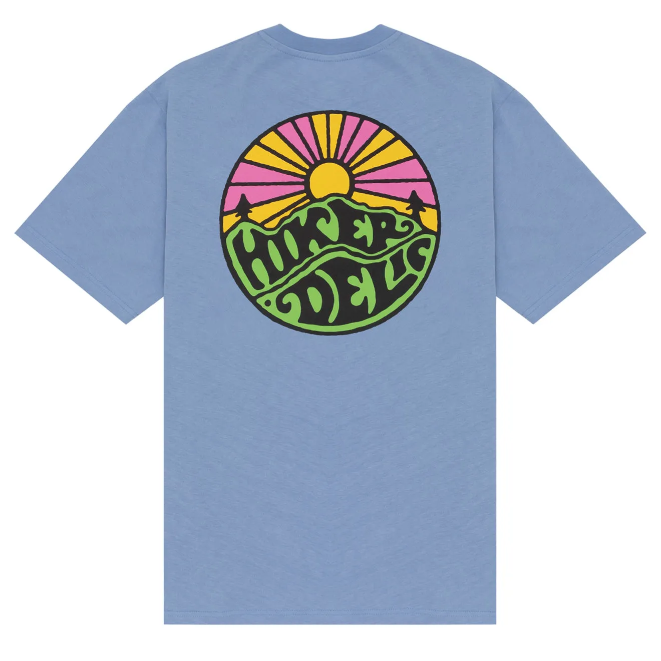 Hikerdelic Original Logo SS T-Shirt - Fjordblau