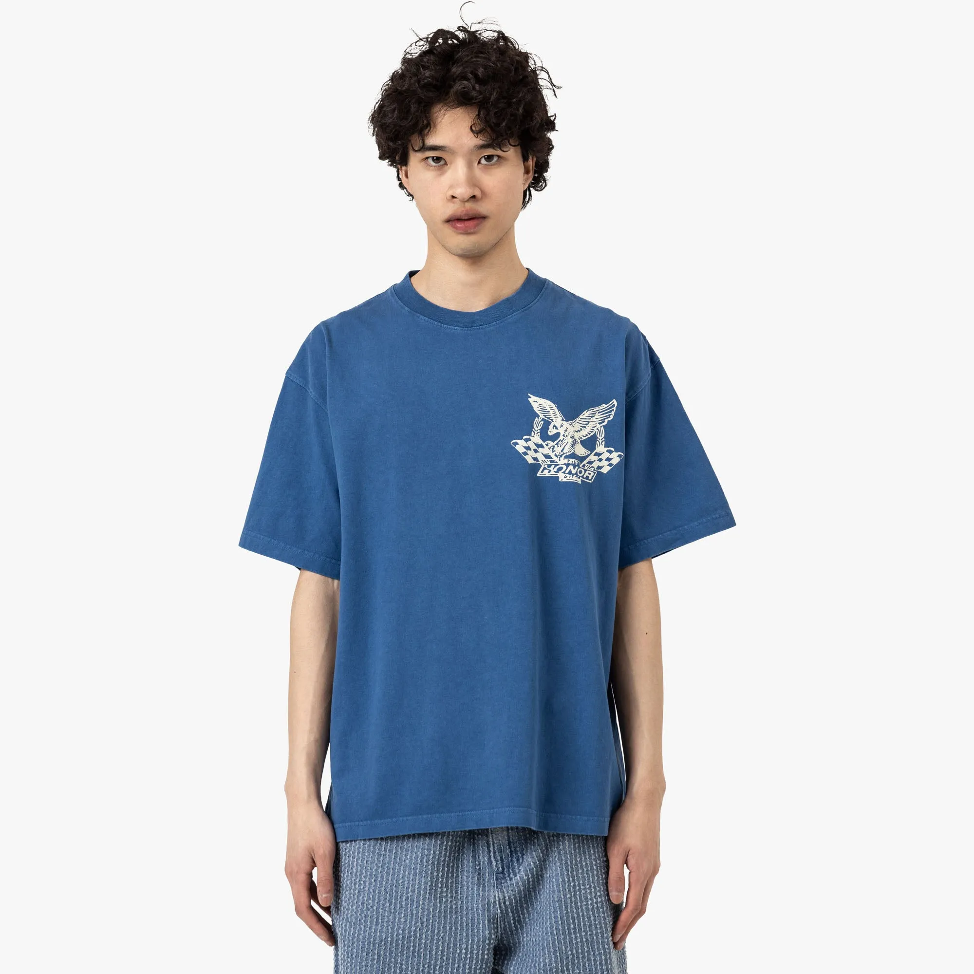 Honor The Gift Vintage Öl-T-Shirt Blau