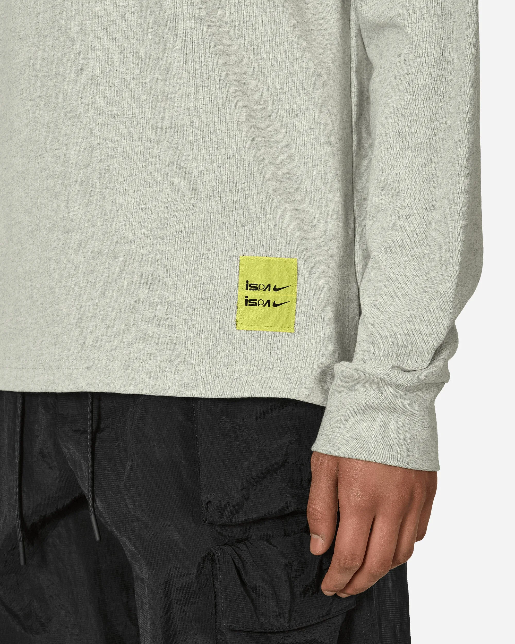 ISPA Langarm-T-Shirt Grau Meliert