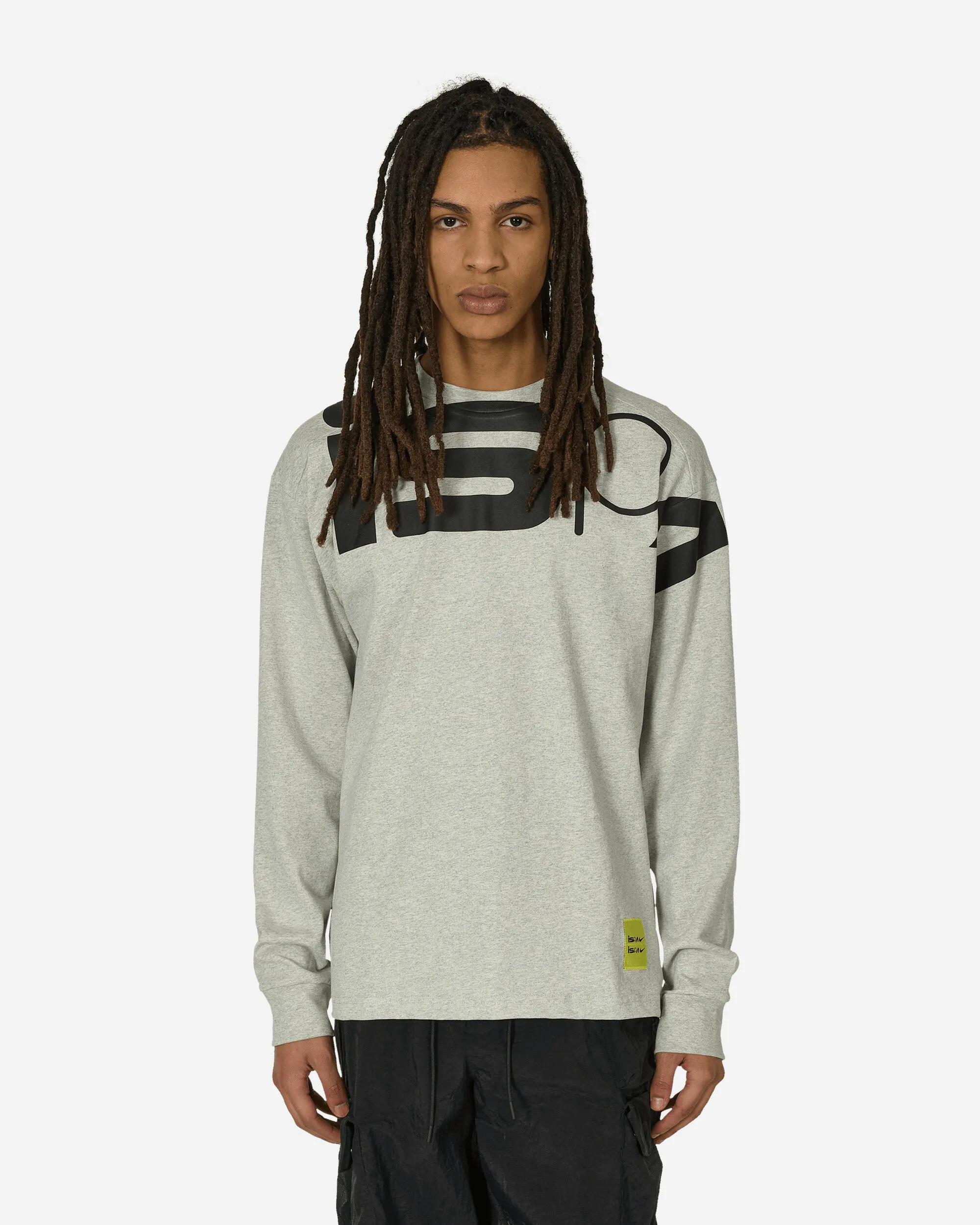 ISPA Langarm-T-Shirt Grau Meliert