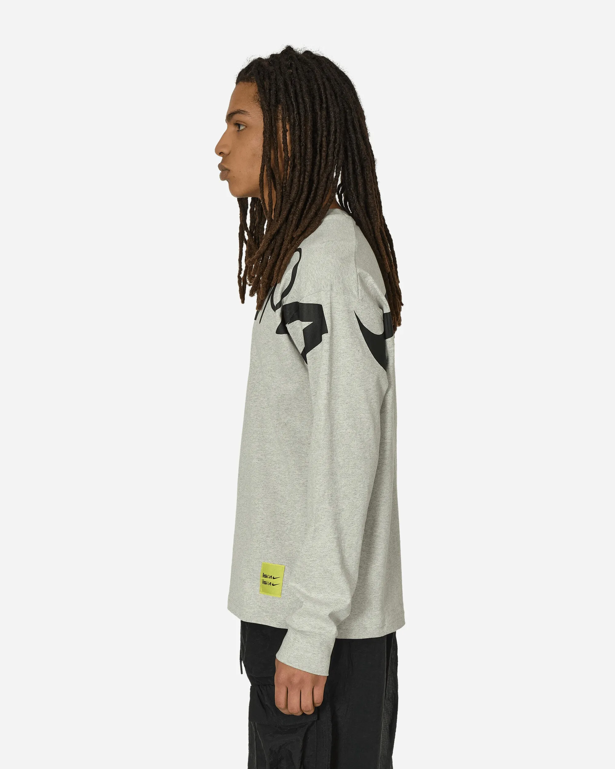 ISPA Langarm-T-Shirt Grau Meliert