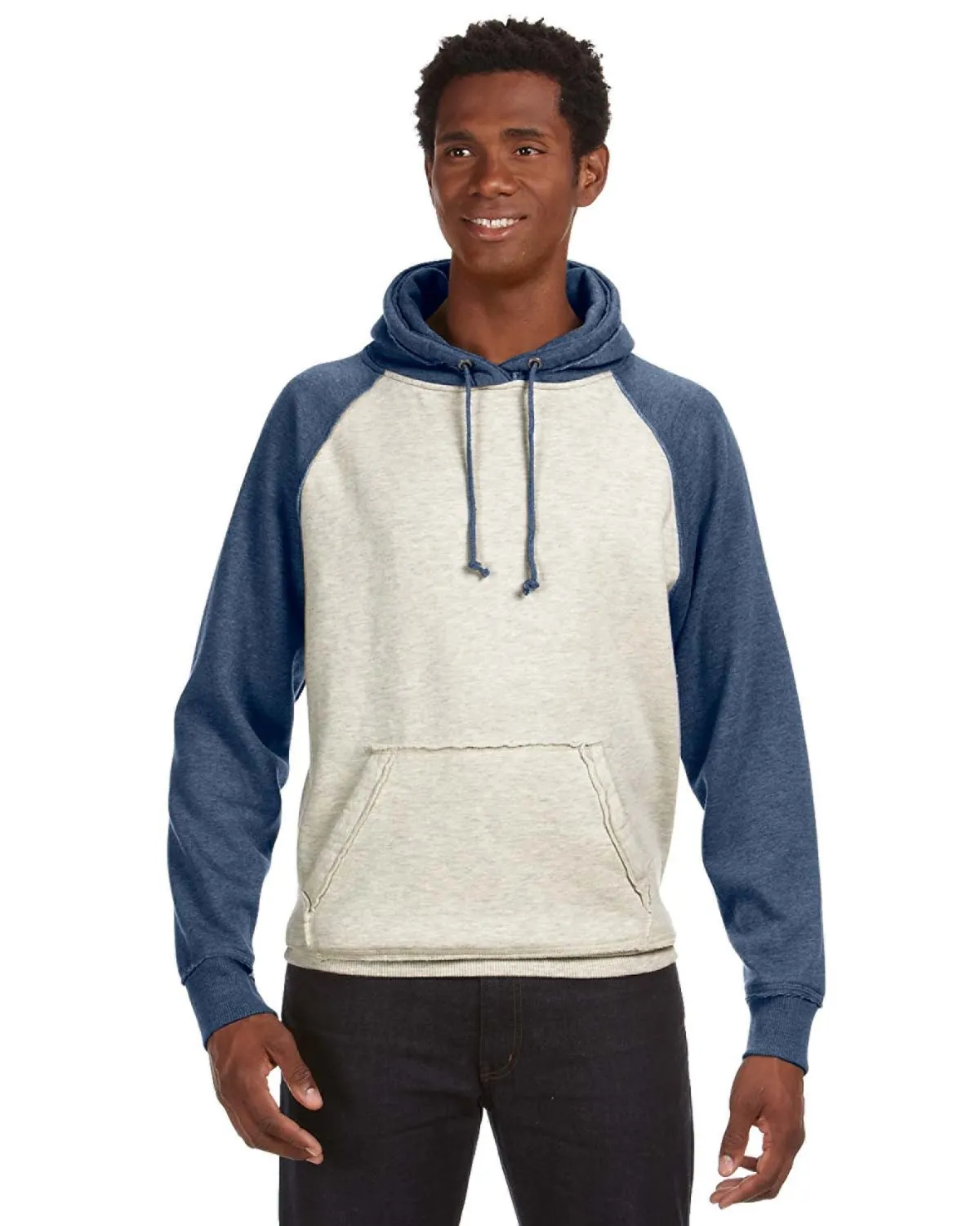 J America JA8885 Erwachsene Vintage Melierte Pullover Kapuzenpullover