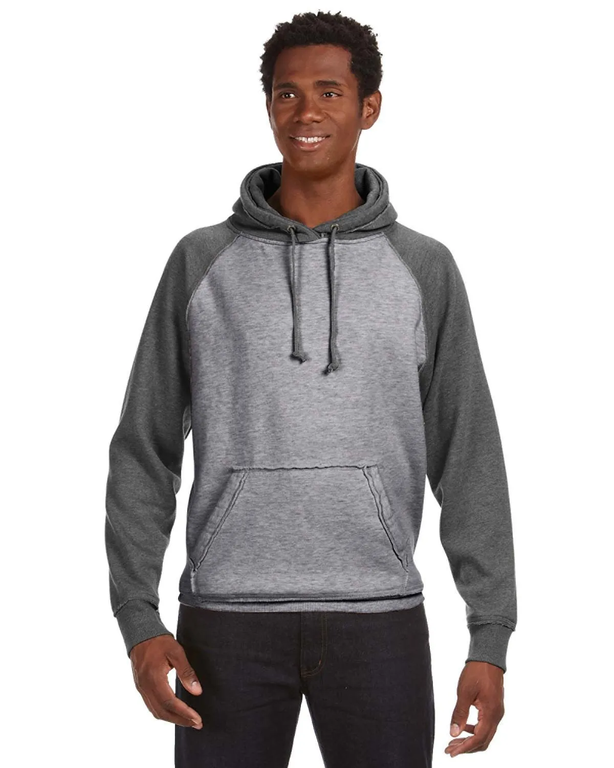 J America JA8885 Erwachsene Vintage Melierte Pullover Kapuzenpullover