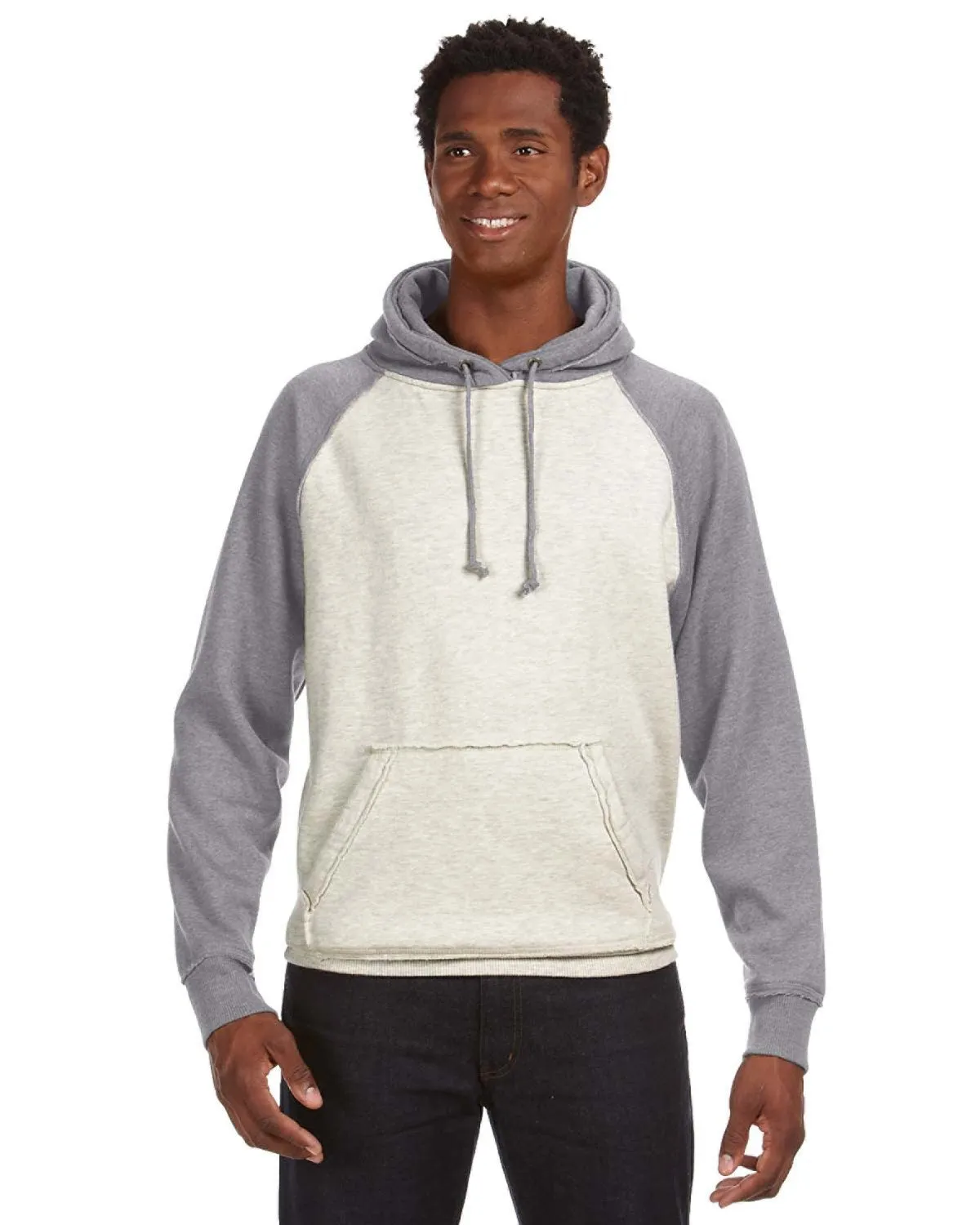 J America JA8885 Erwachsene Vintage Melierte Kapuzenpullover