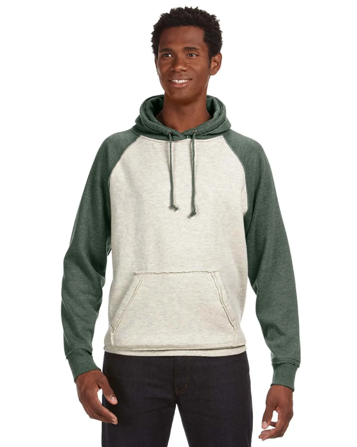 J America JA8885 Erwachsene Vintage Melierte Pullover Kapuzenpullover