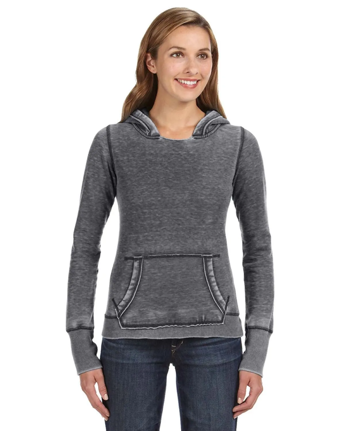 J America JA8912 Damen Zen Pullover Fleece Kapuzenpullover