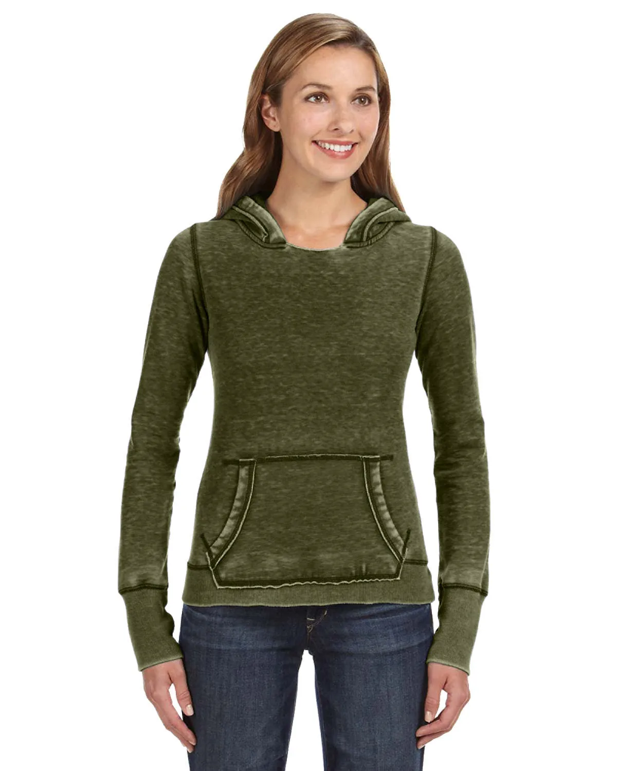 J America JA8912 Damen Zen Pullover Fleece Kapuzenpullover