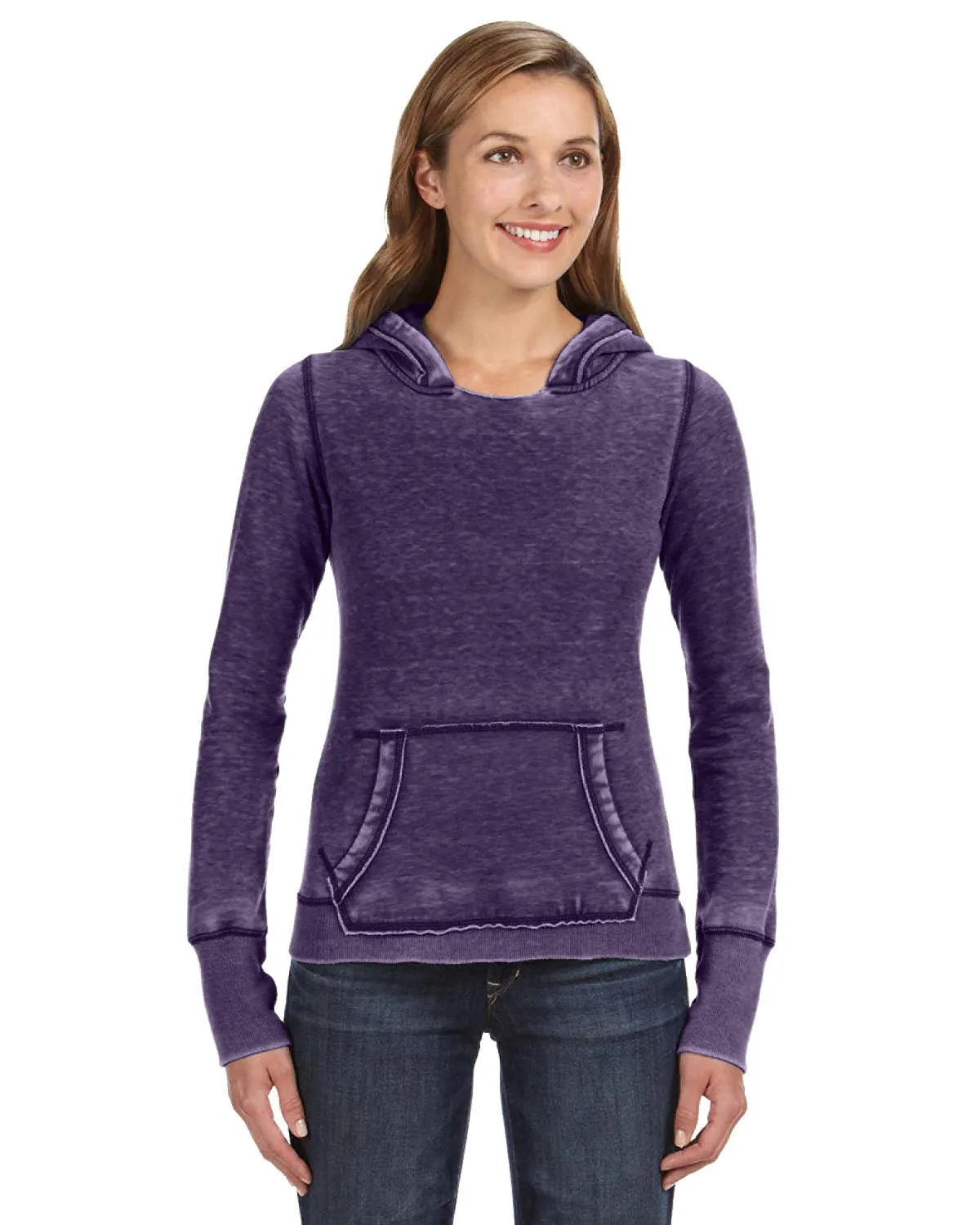 J America JA8912 Damen Zen Pullover Fleece Kapuzenpullover