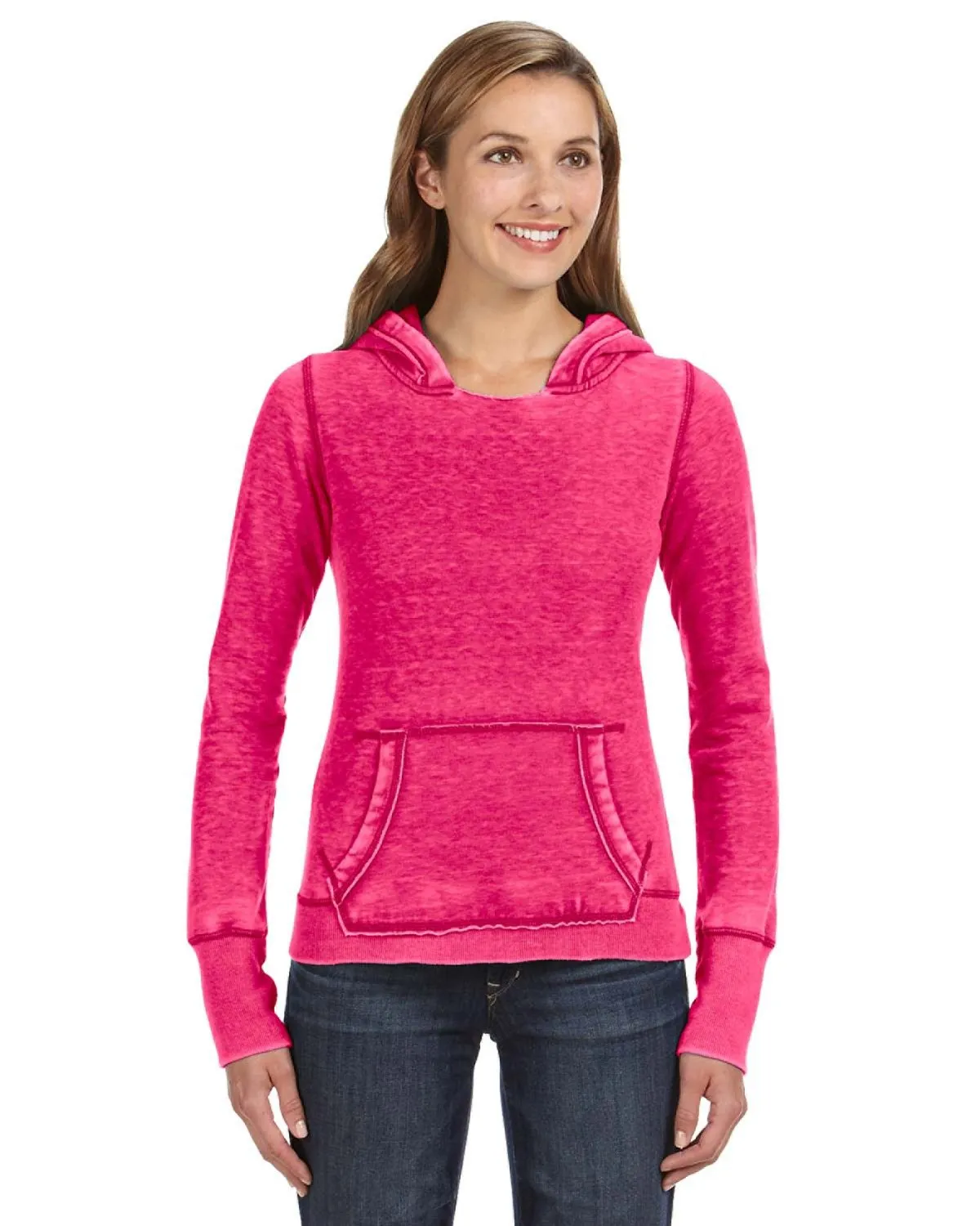 J America JA8912 Damen Zen Pullover Fleece Kapuzenpullover