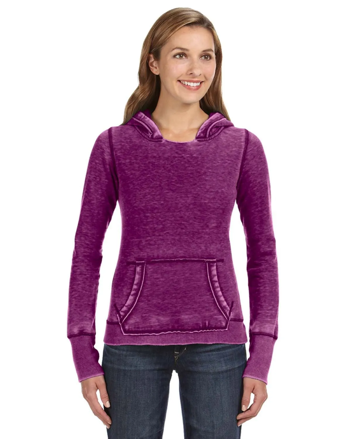 J America JA8912 Damen Zen Pullover Fleece Kapuzenpullover