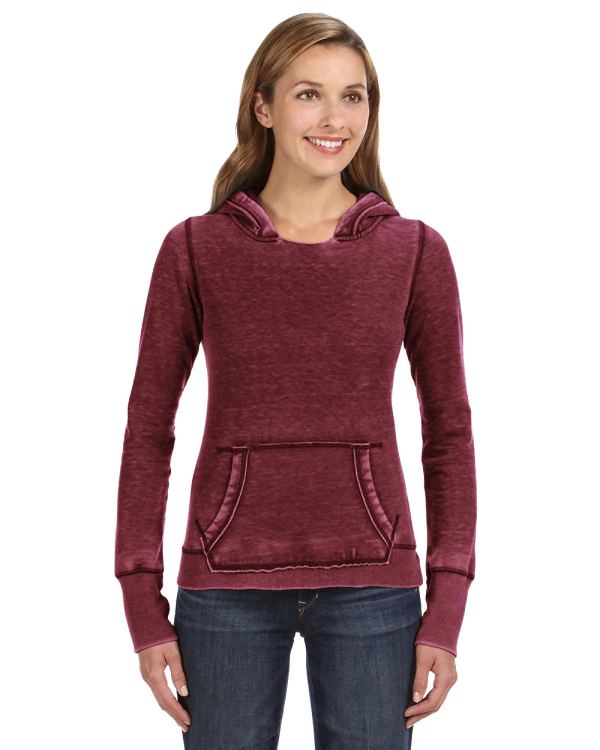 J America JA8912 Damen Zen Pullover Fleece Kapuzenpullover
