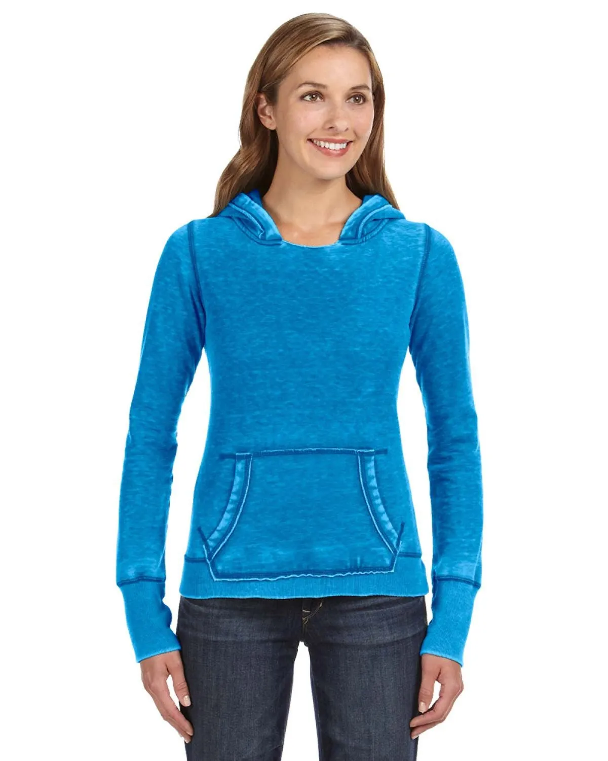 J America JA8912 Damen Zen Pullover Fleece Kapuzenpullover