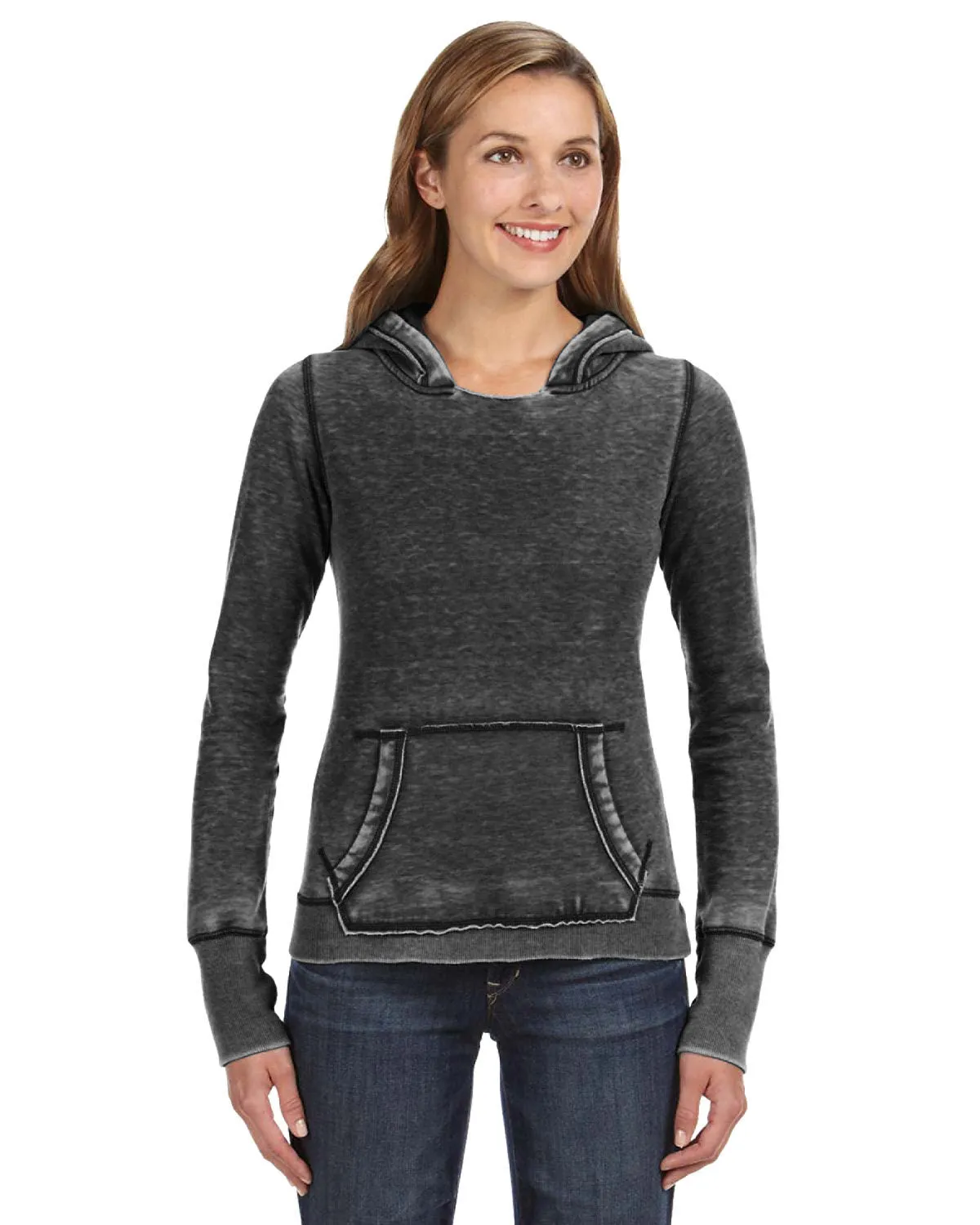 J America JA8912 Damen Zen Pullover Fleece Kapuzenpullover