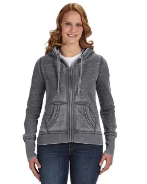 J America JA8913 Damen Zen Fleece Kapuzenpullover mit Reißverschluss