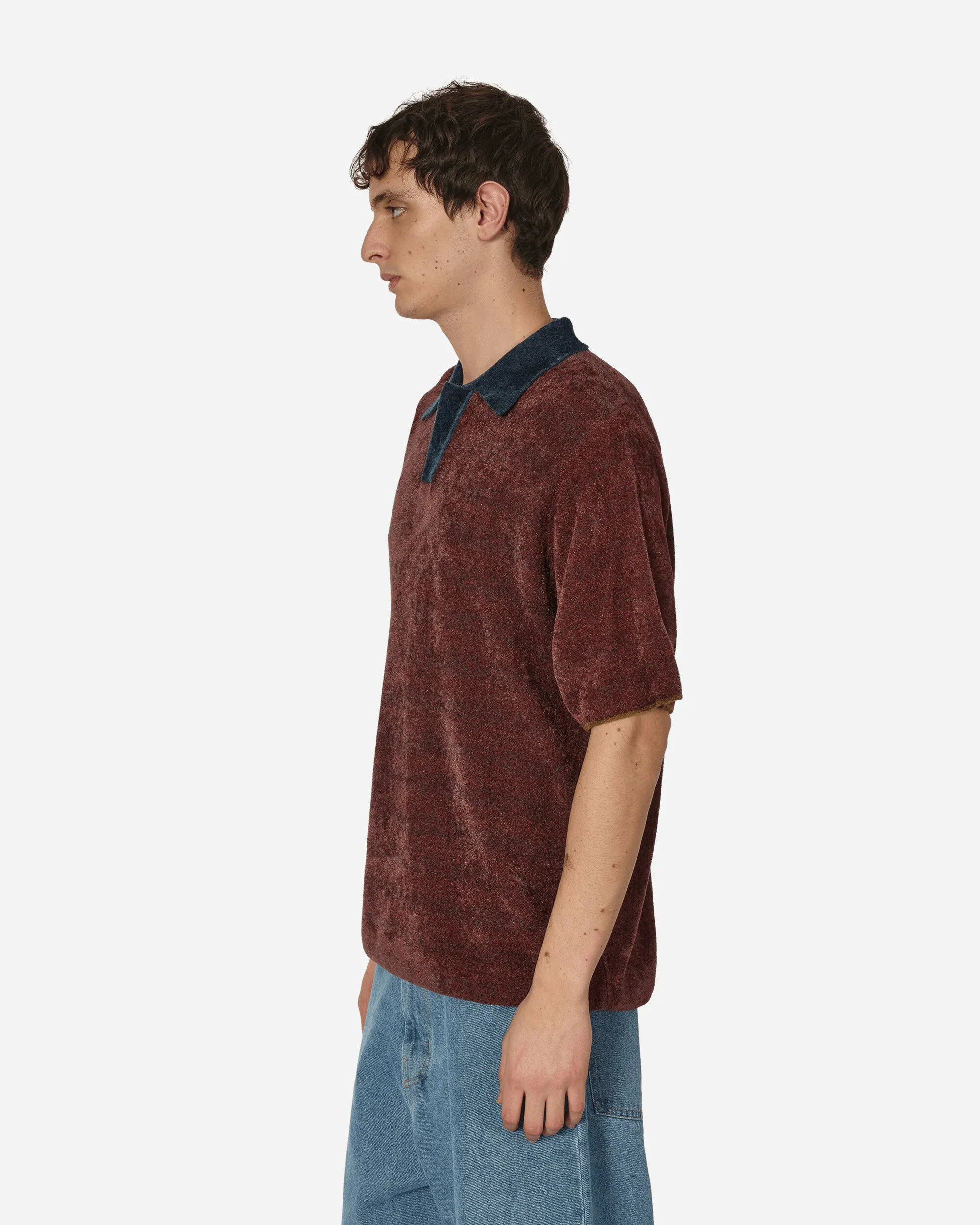 Jacquard-Kragen Strickpolo Mehrfarbig